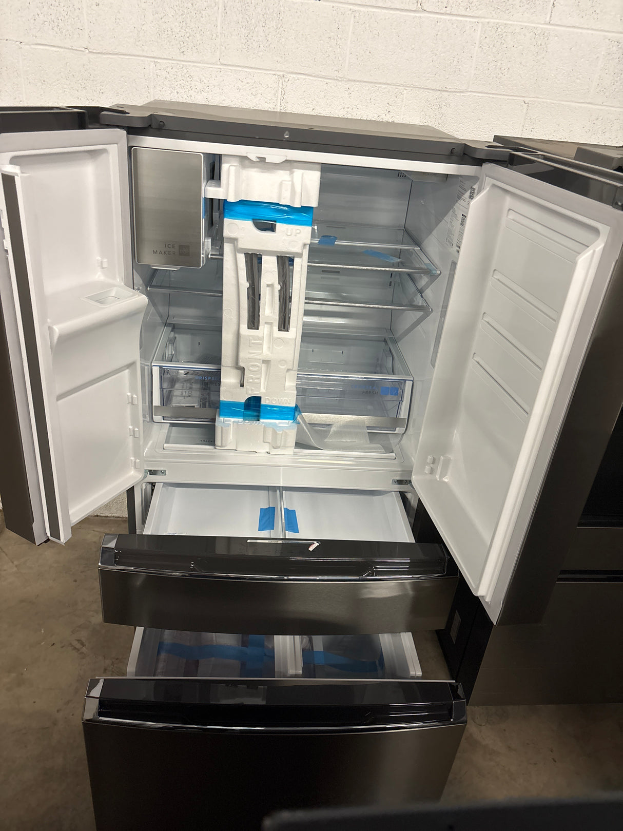 Gallery 36 in. 26.3 cu. ft. 4-Door French Door Standard Depth Refrigerator in Smudge-Proof Stainless Steel