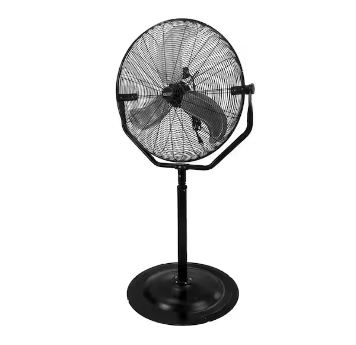 30 in. 3-Speeds High Velocity Tilting Pedestal Fan with Adjustable Height in Black