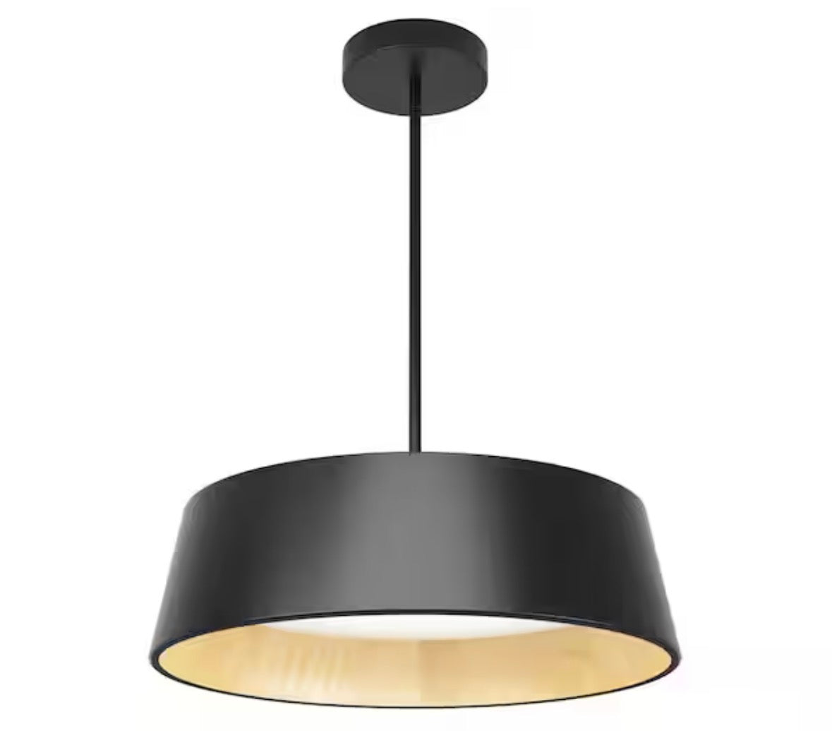 Alton 43-Watt Integrated LED Black 5 CCT Modern Hanging Pendant Chandelier Light Fixture for Dining Room or Kitchen