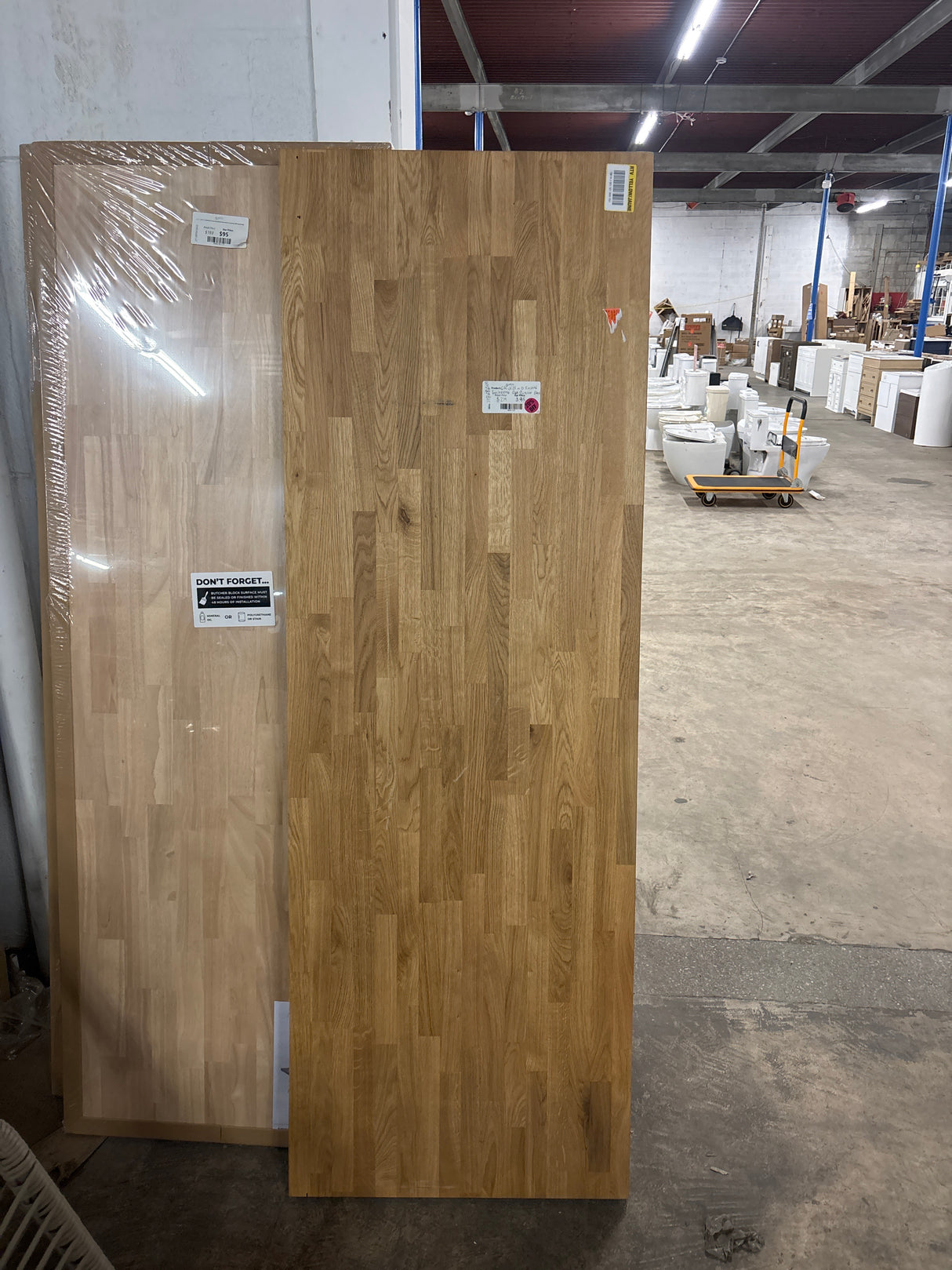 6 ft. L x 25 in. D Finished Engineered Oak Butcher Block Countertop with Standard Edge