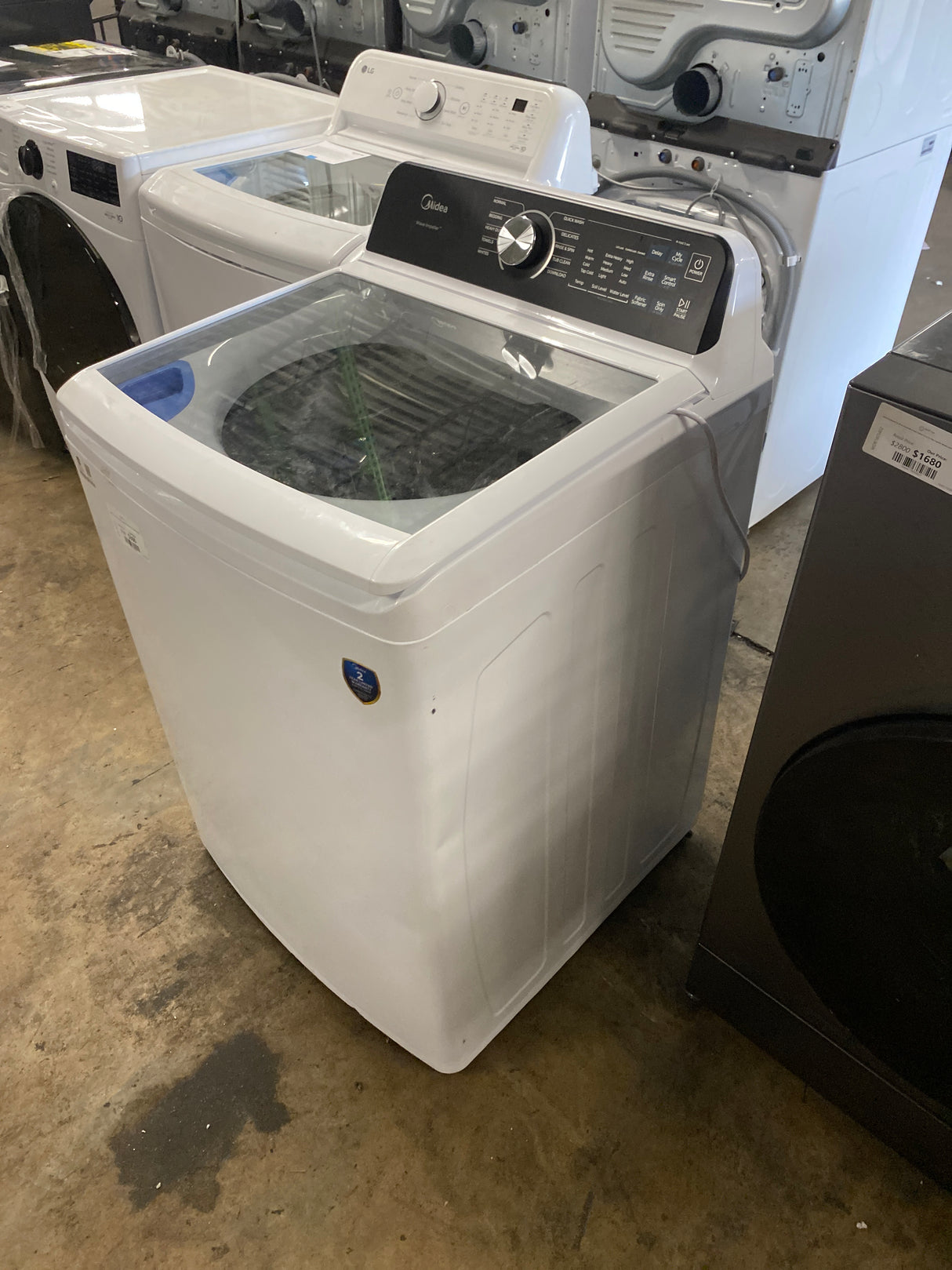 Midea 4.5 cu. ft. Top Load Washer with Stainless Steel Tub and Wave Impeller