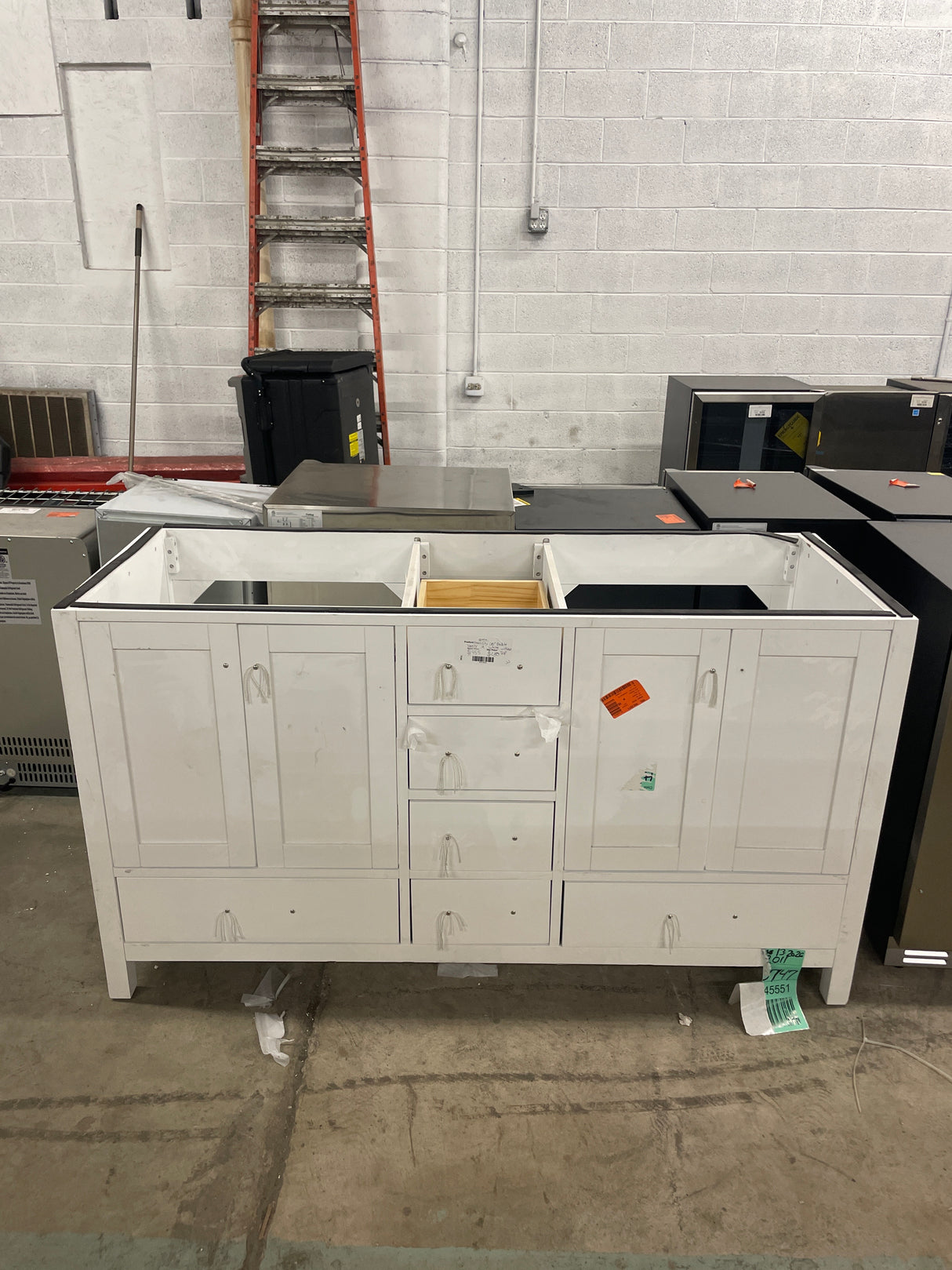 StarrySky 60 in. Undermount Double Sink Freestanding Bath Vanity in White withoutTop