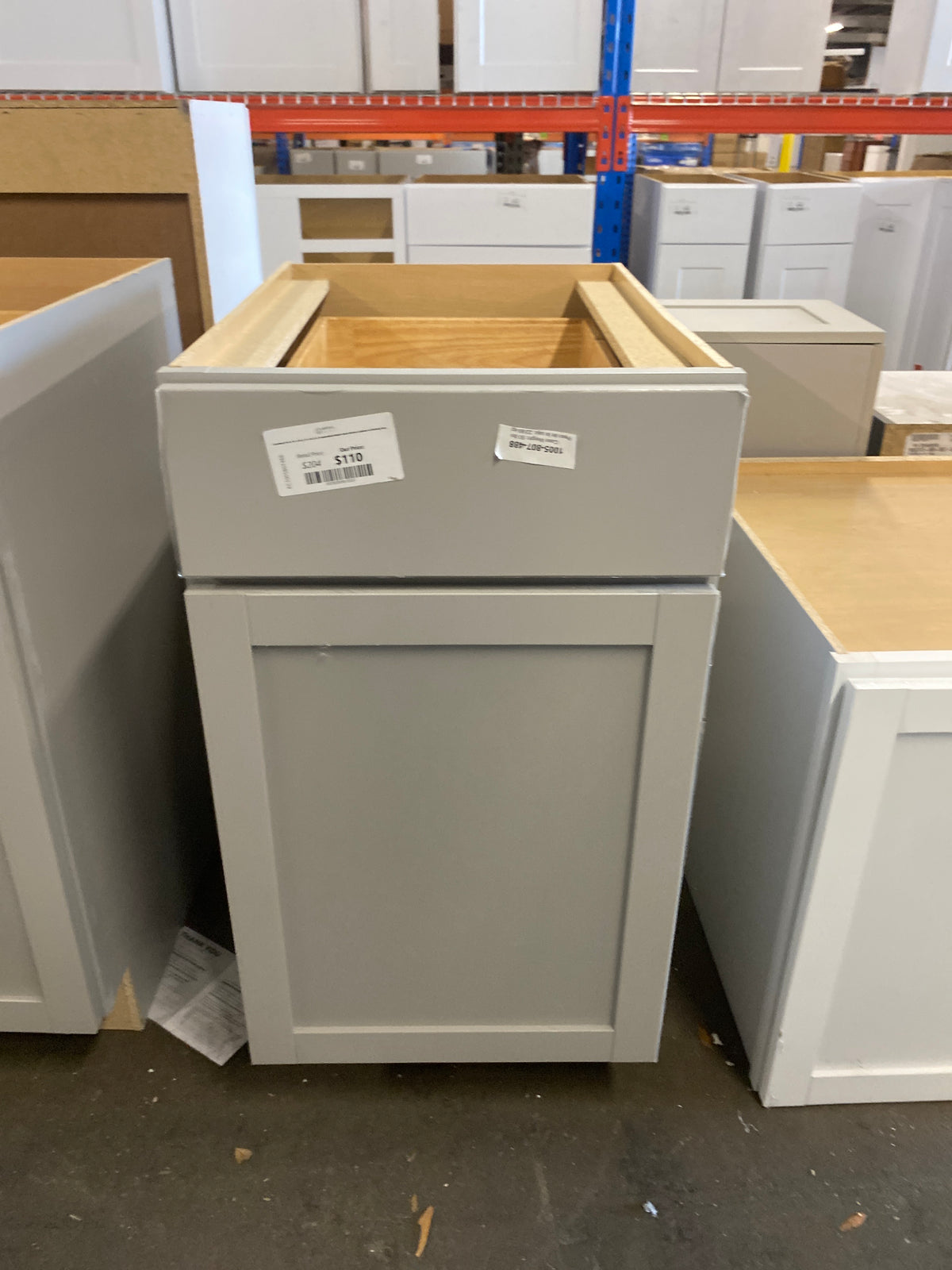 Courtland 18 in. W x 24 in. D x 34.5 in. H Assembled Shaker Base Kitchen Cabinet in Sterling Gray