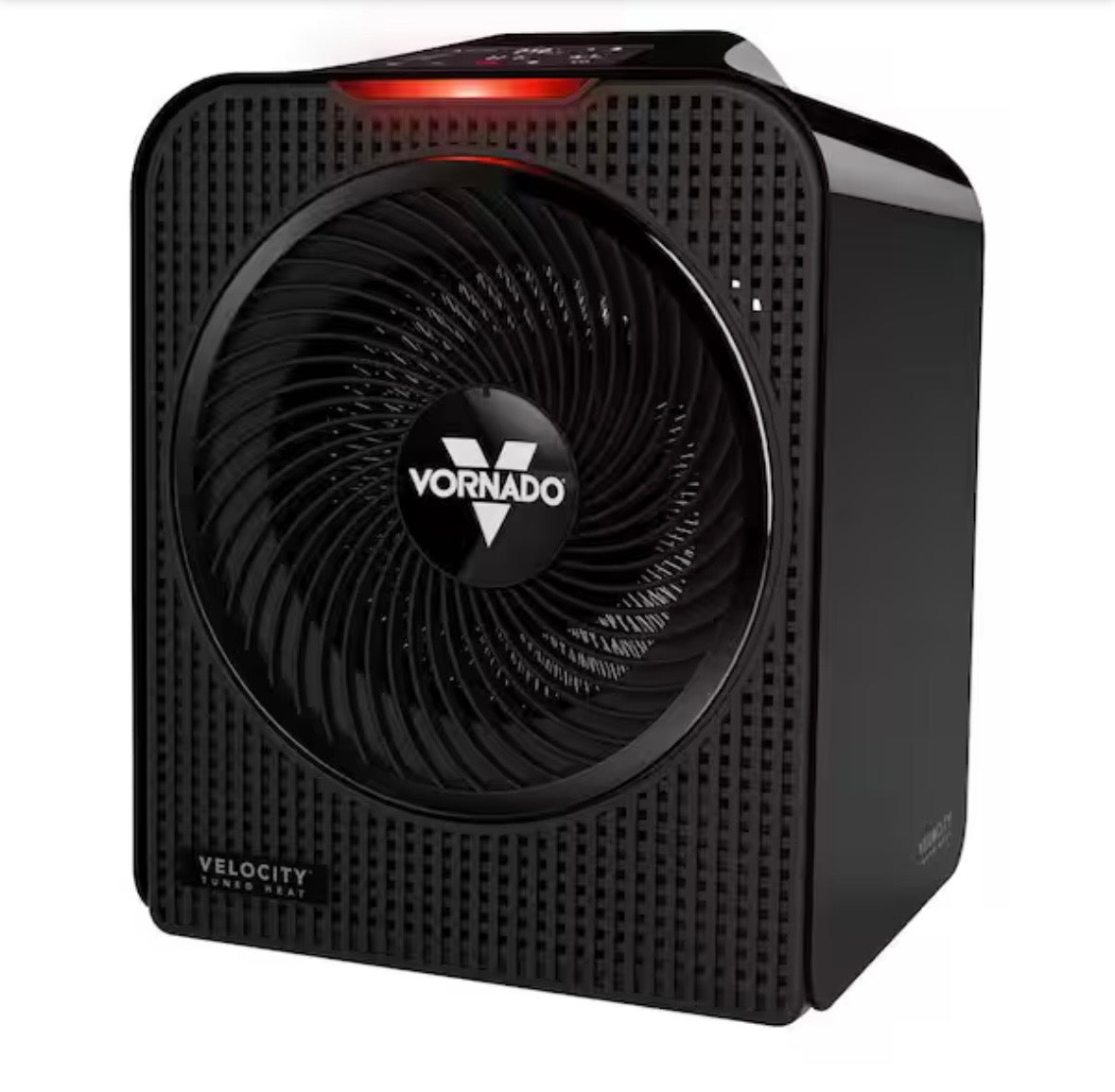 Forced Air Velocity 5 Whole Room 1500-Watt 5118 BTU Electric Space Fan Electric Heater Furnace, Black