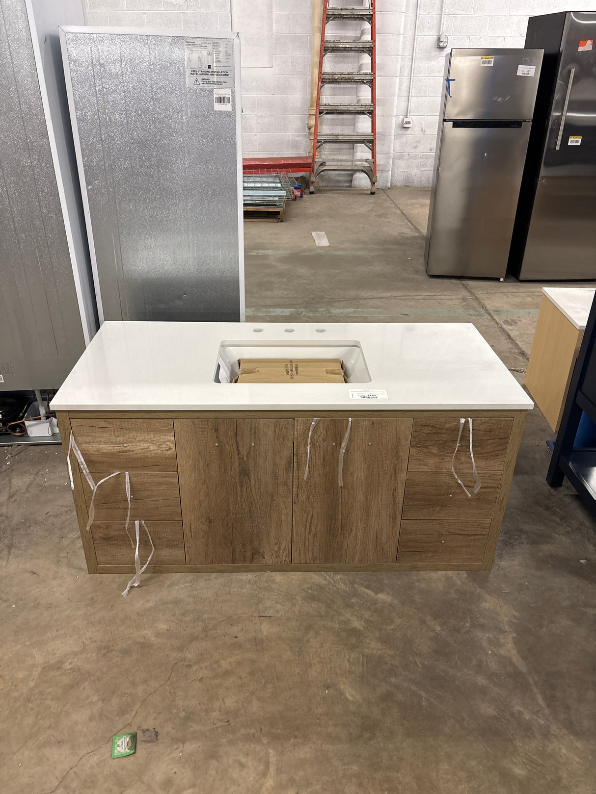 Sterling Collection Vanity 2dr 6dw 48''W x 22''D x 33.5''H in Natural Oak