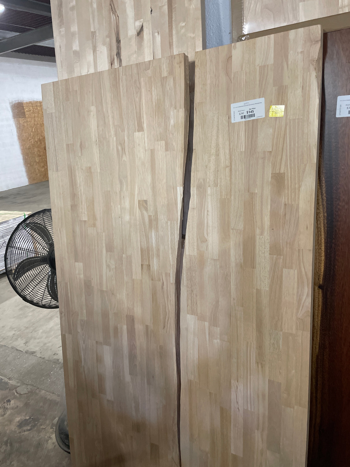 6 ft. L x 39 in. D Unfinished Hevea Butcher Block Island Countertop in With Standard Edge