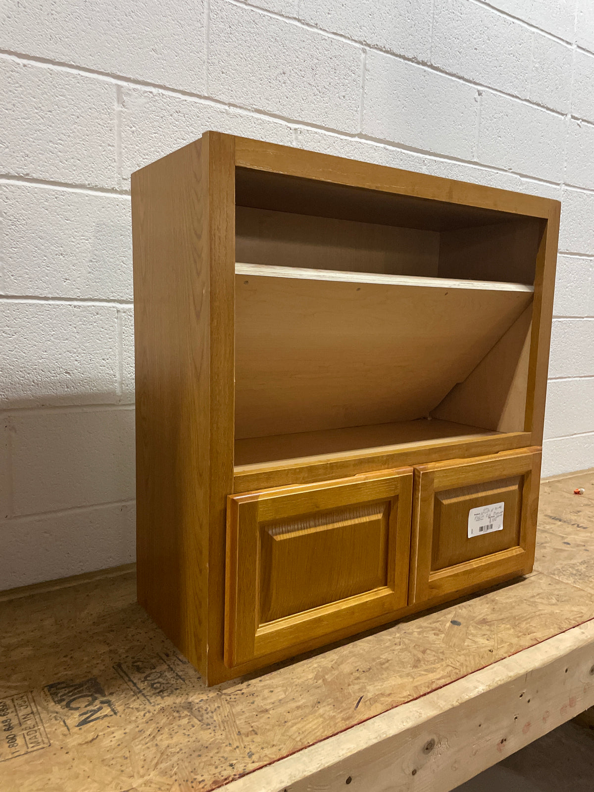 30W x 12 D x 30 H Medium Oak Microwave Cabinet