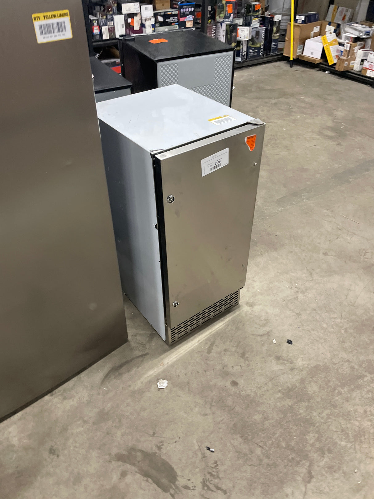 15 in. 100 lbs./Day Full Size Cube Undercounter Commercial Ice Maker with 35 lbs. Ice Storage Bucket in Stainless Steel