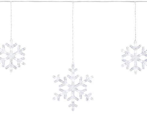 150 Count Cool White Twinkling LED Snowflakes Lights