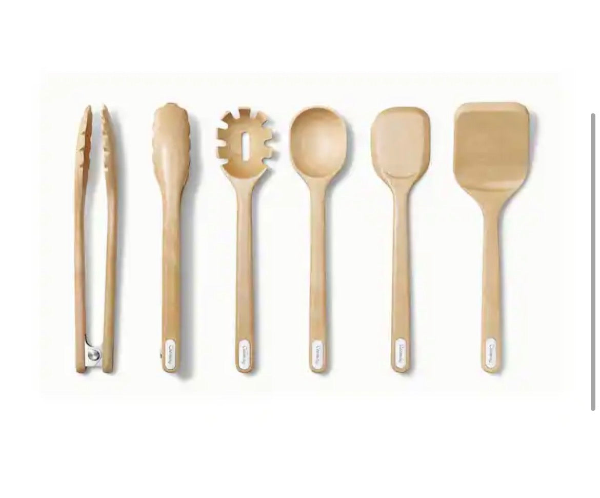 14 Piece Steel German Knife and Utensil Set in Perracotta