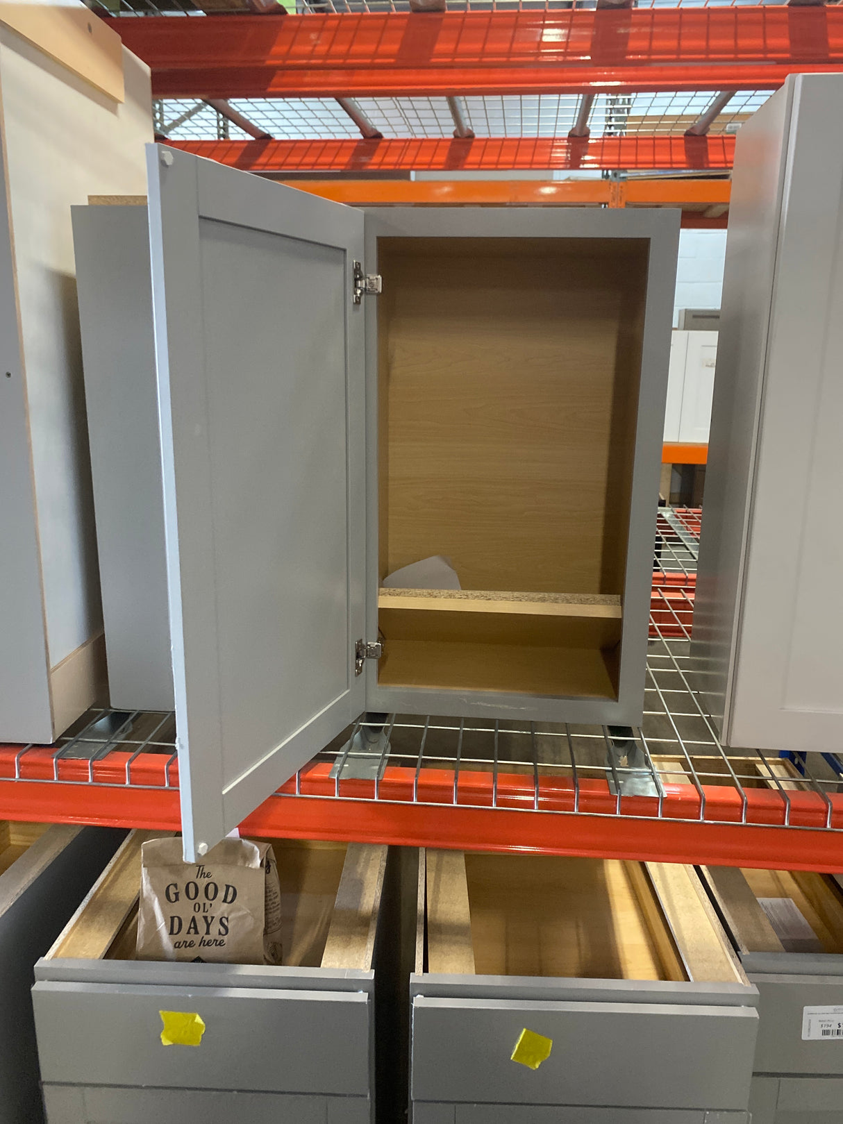 Westfield Dusk Gray Wood Shaker Stock Assembled Wall Kitchen Cabinet (18 in. W x 12 in. D)