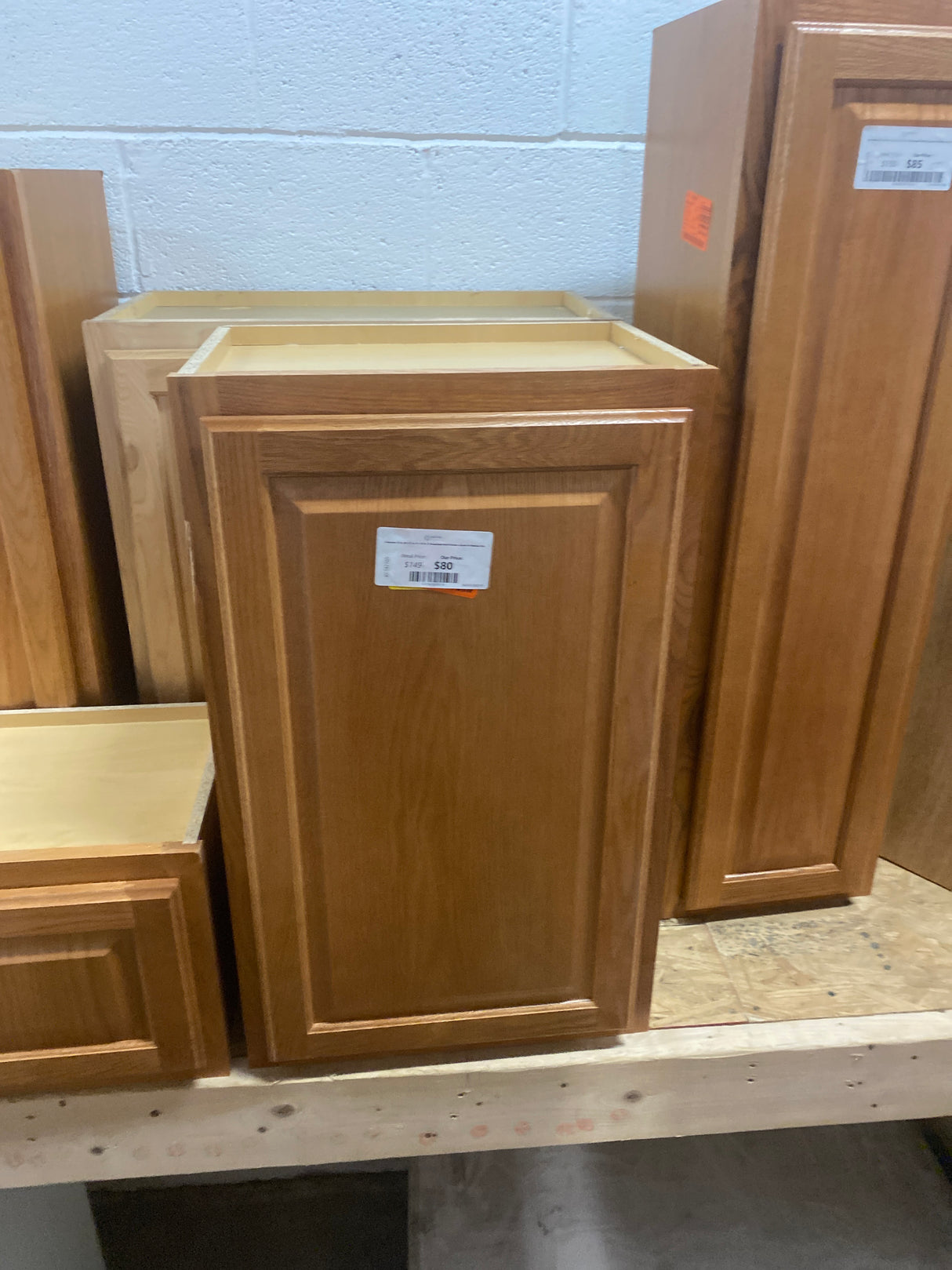 Hampton 18 in. W x 12 in. D x 30 in. H Assembled Wall Kitchen Cabinet in Medium Oak