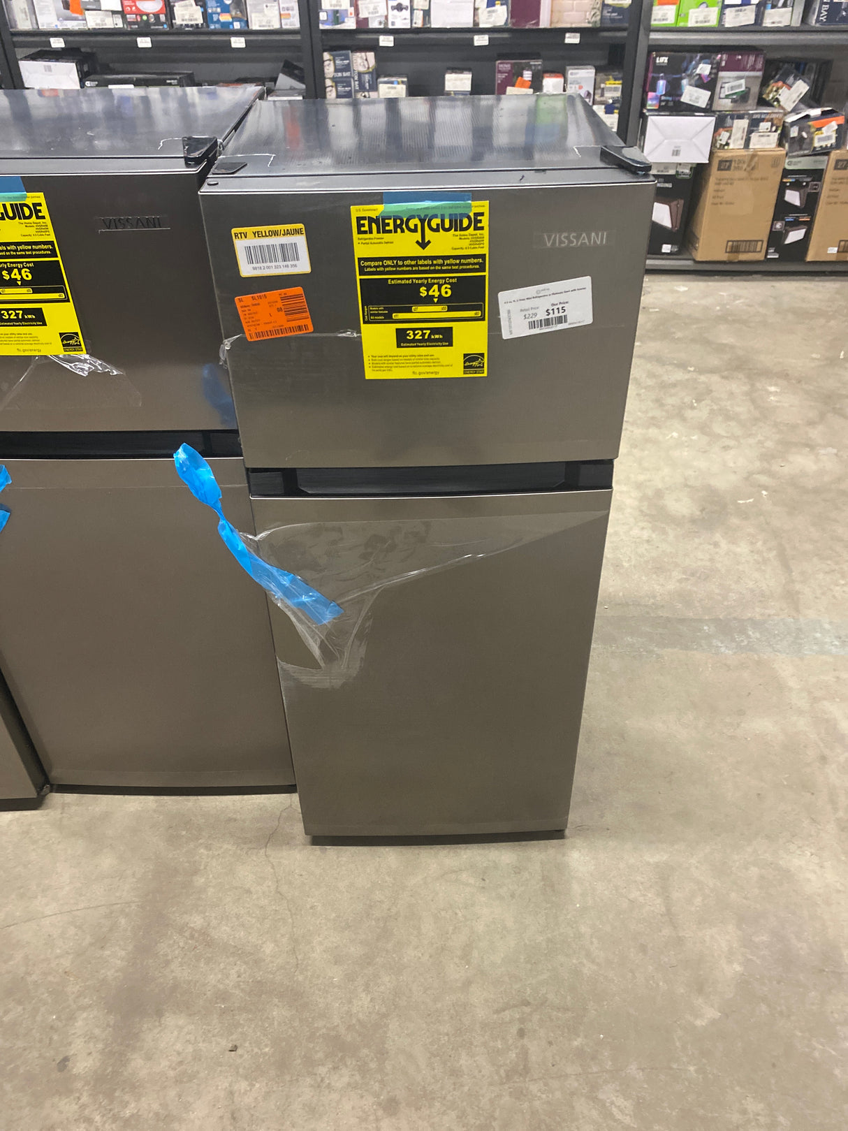 4.5 cu. ft. 2-Door Mini Refrigerator in Platinum Steel with Freezer