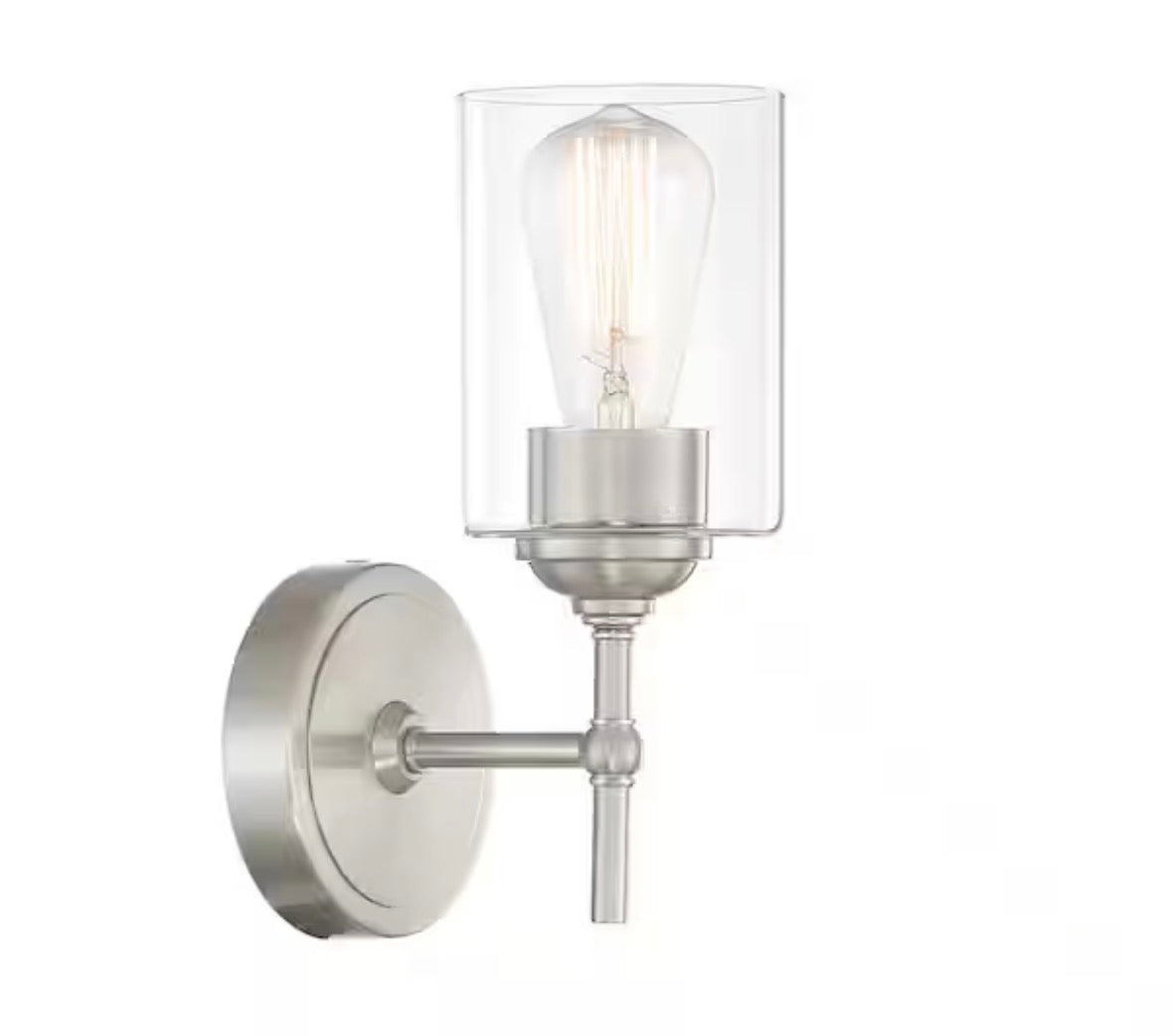 Ayelen 1-Light Brushed Nickel Indoor Wall Sconce, Modern Wall Light