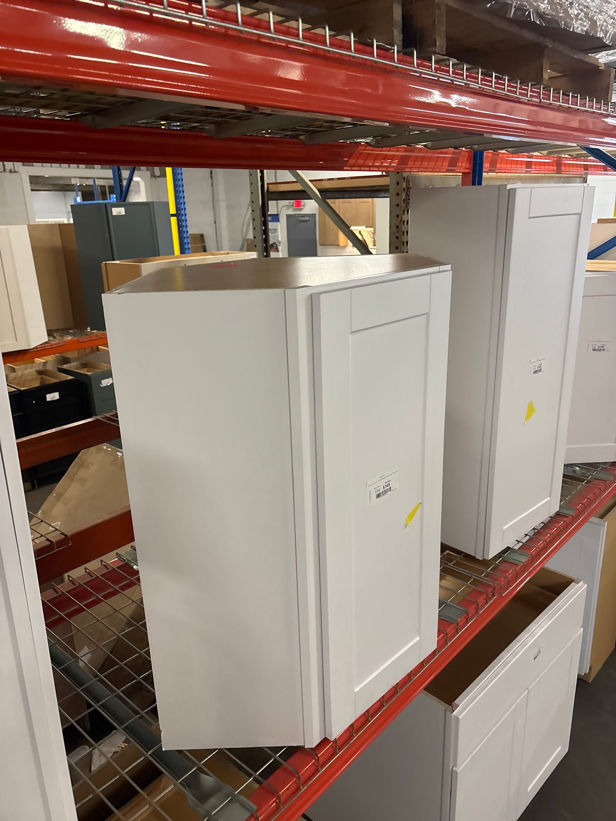 Shaker 24 in. W x 12 in. D x 36 in. H Assembled Diagonal Corner Wall Cabinet in Satin White