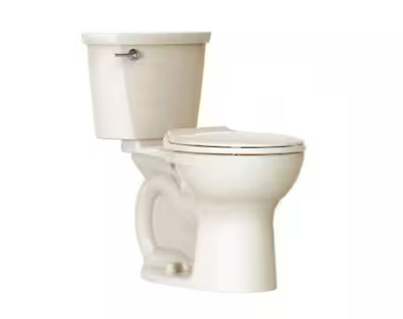 Cadet 12 in. Antimicrobial 2-Piece 1.28 GPF Single Flush Chair Height Round Toilet in Bone with Slow Close Seat