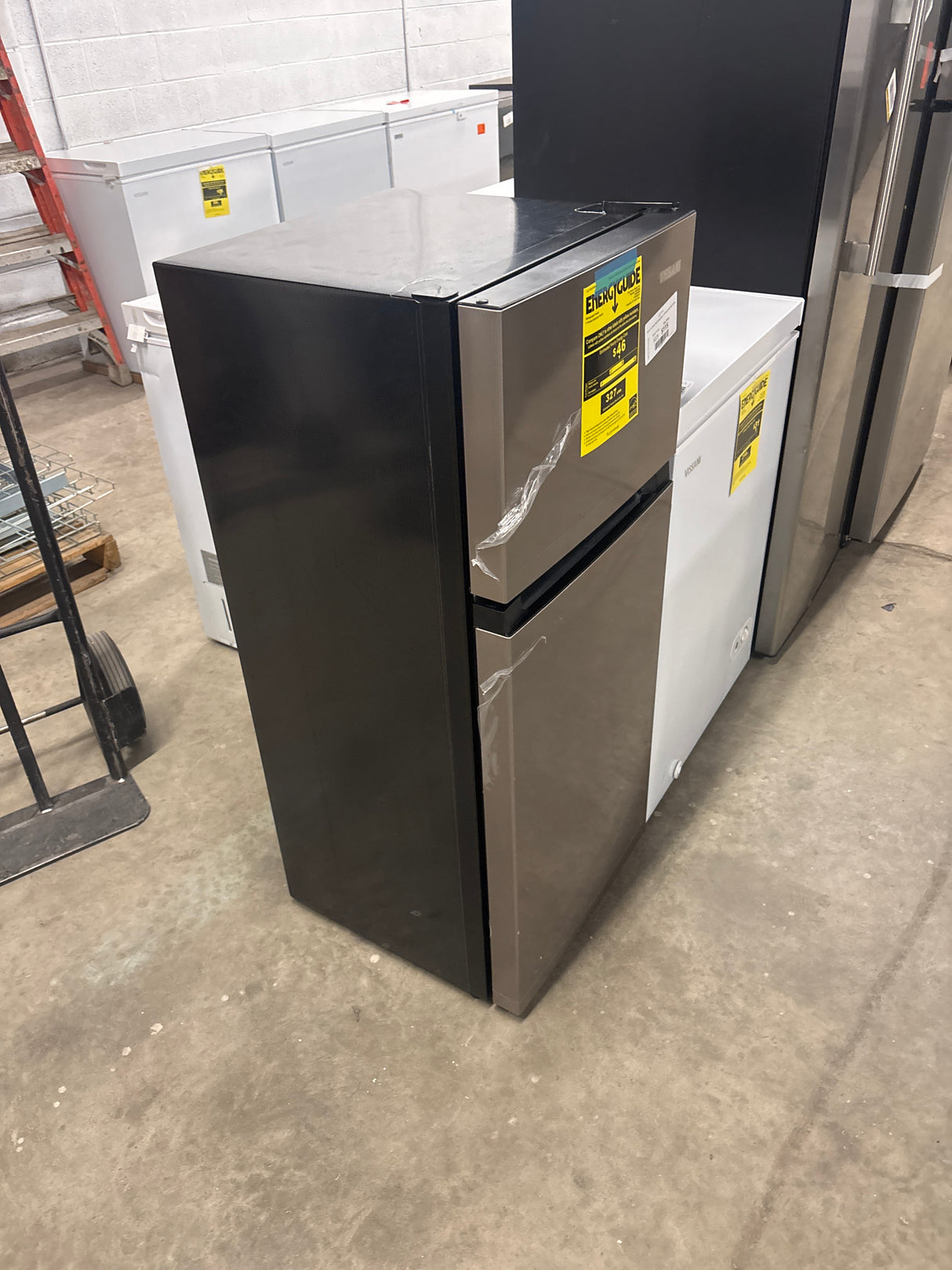 4.5 cu. ft. 2-Door Mini Refrigerator in Platinum Steel with Freezer