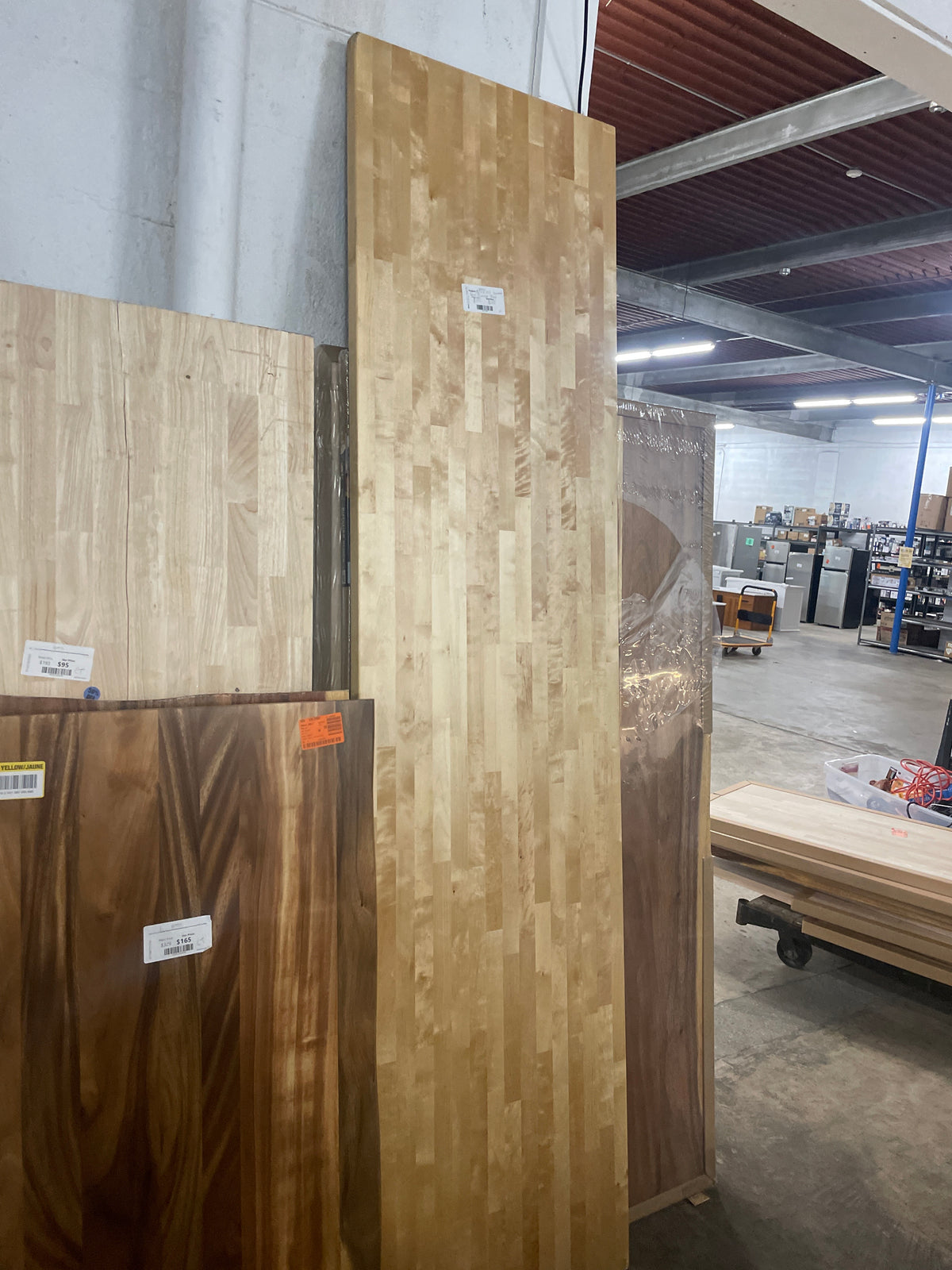 8 ft. L x 25 in. D Finished Engineered Birch Butcher Block Countertop with Standard Edge