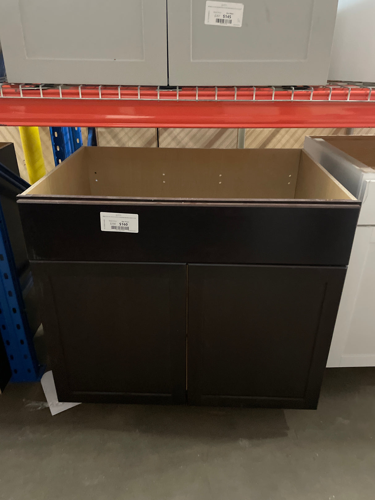 Shaker 36 in. W x 24 in. D x 34.5 in. H Assembled Sink Base Cabinet in Java