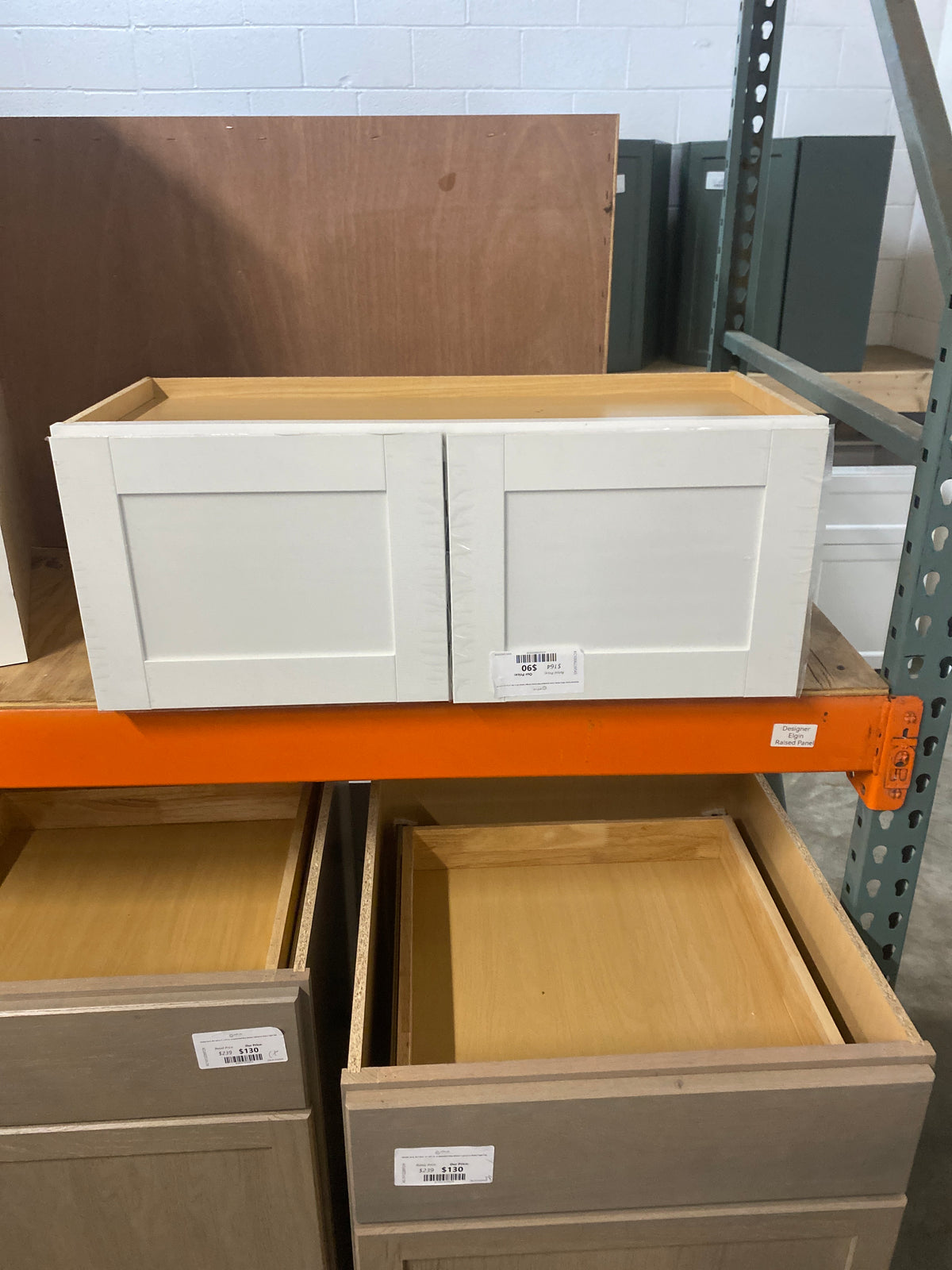 Westfield Feather White Shaker Stock Assembled Wall Kitchen Bridge Cabinet (30 in. W x 12 in. D x 12 in. H)