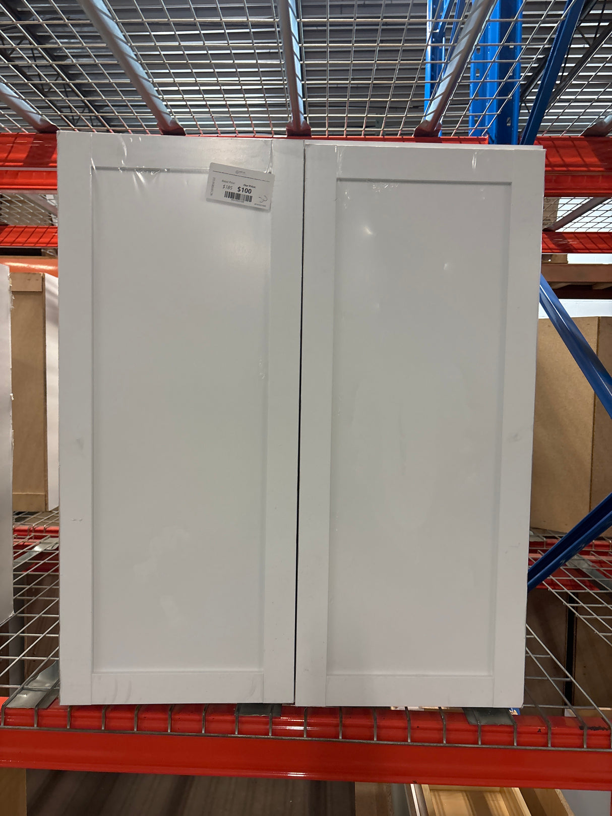 Courtland Polar White Finish Laminate Shaker Stock Assembled Wall Kitchen Cabinet 30 in. x 36 in. x 12 in.