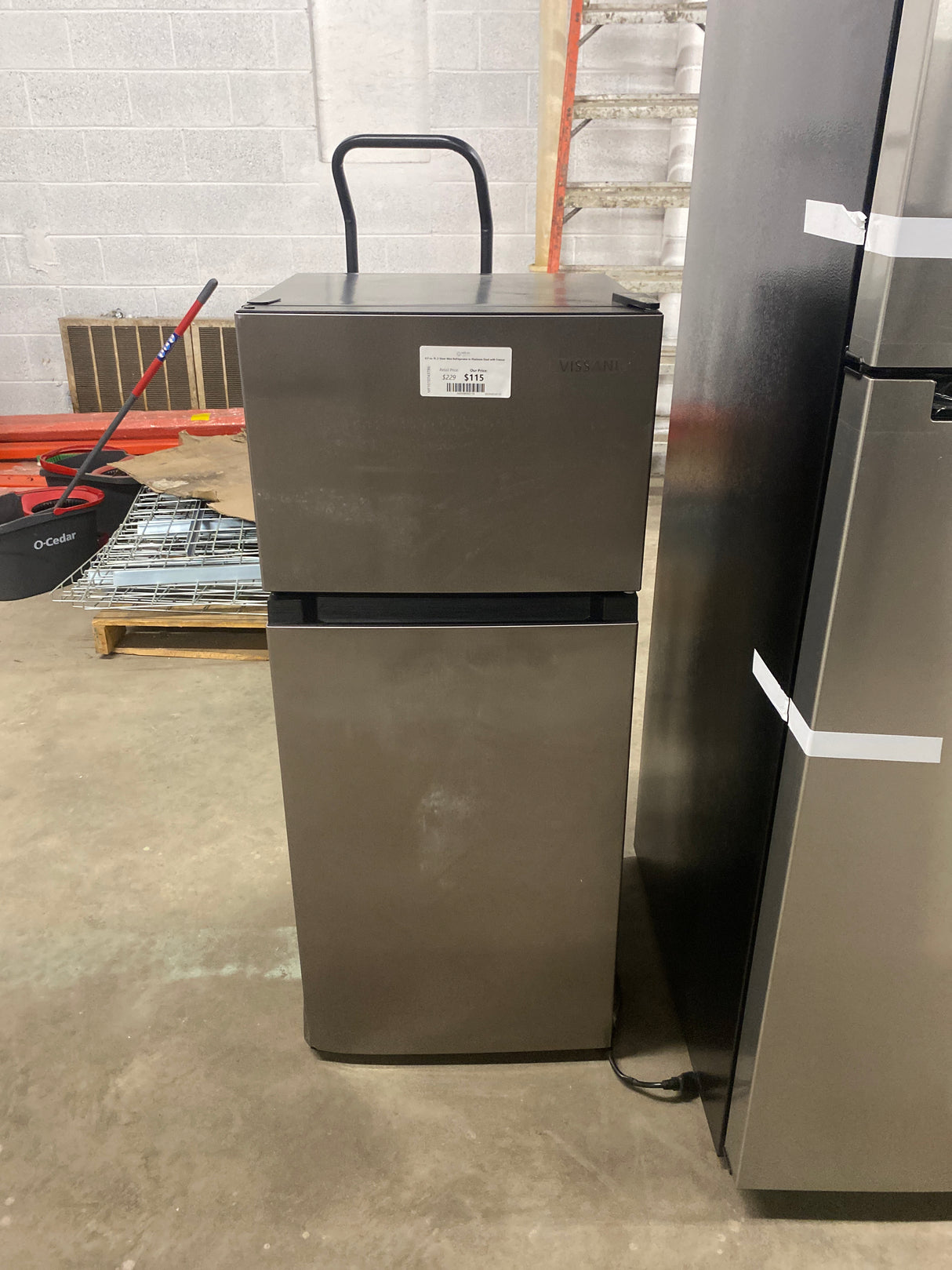 4.5 cu. ft. 2-Door Mini Refrigerator in Platinum Steel with Freezer