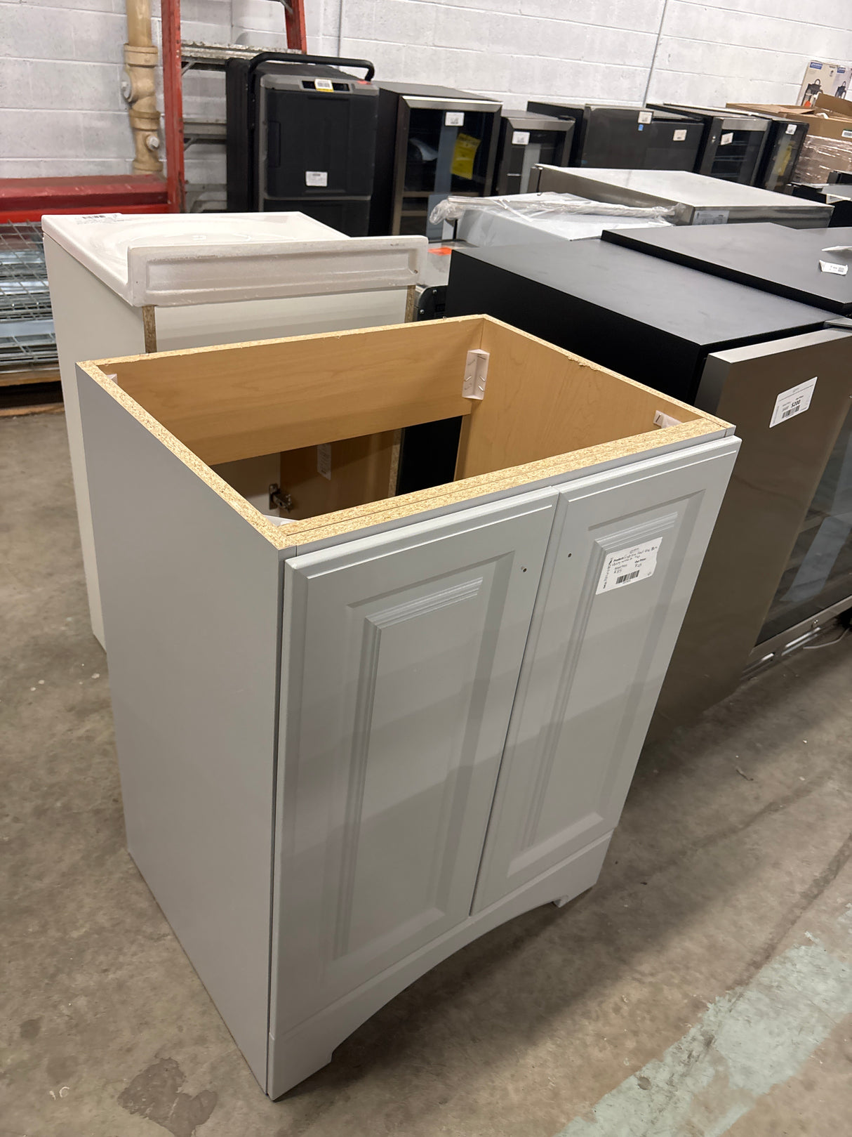25 in. Single Sink Pearl Gray Bath Vanity without Top (Assembled)