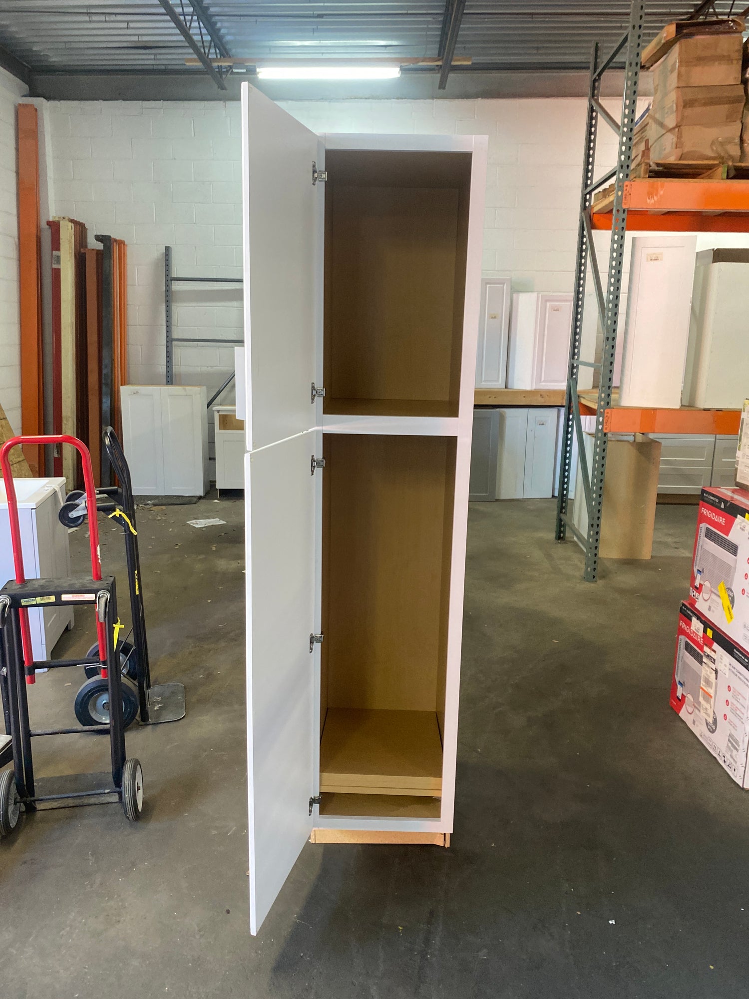 Hampton 18 in. W x 24 in. D x 84 H Assembled Pantry Kitchen Cabinet in Satin White