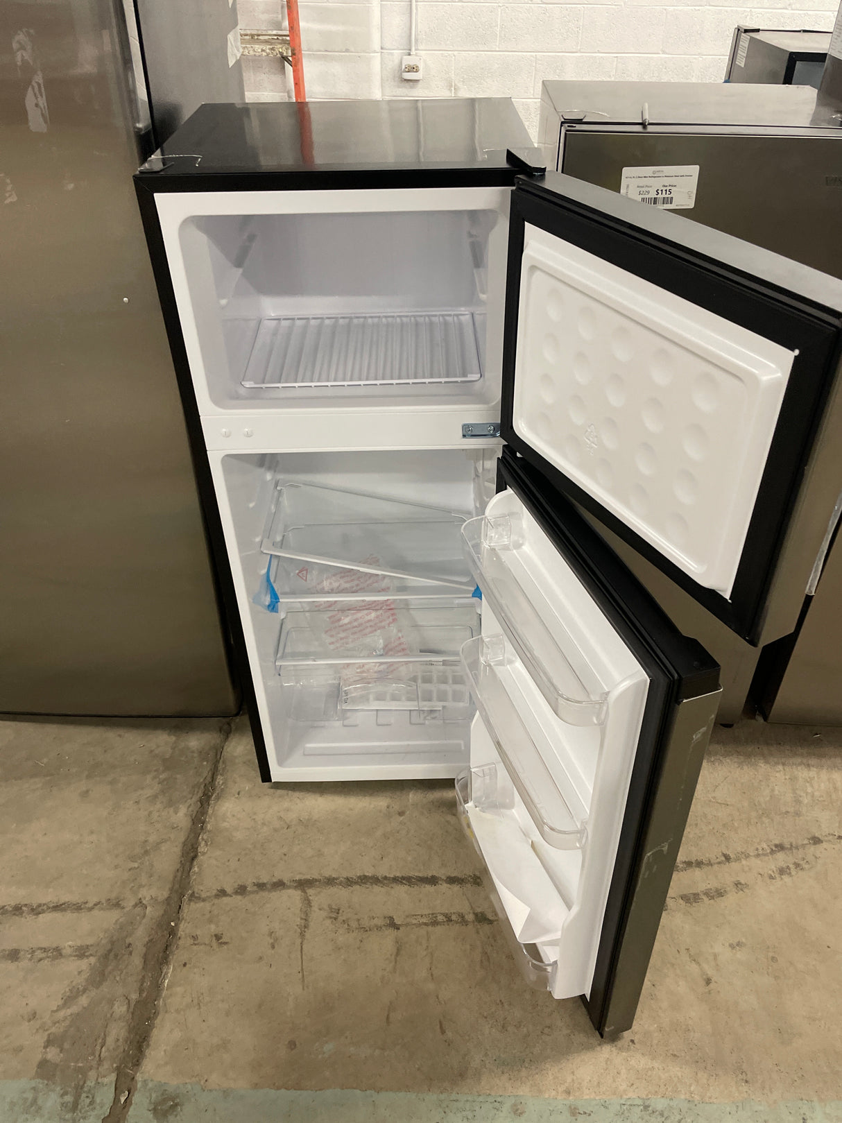 4.5 cu. ft. 2-Door Mini Refrigerator in Platinum Steel with Freezer