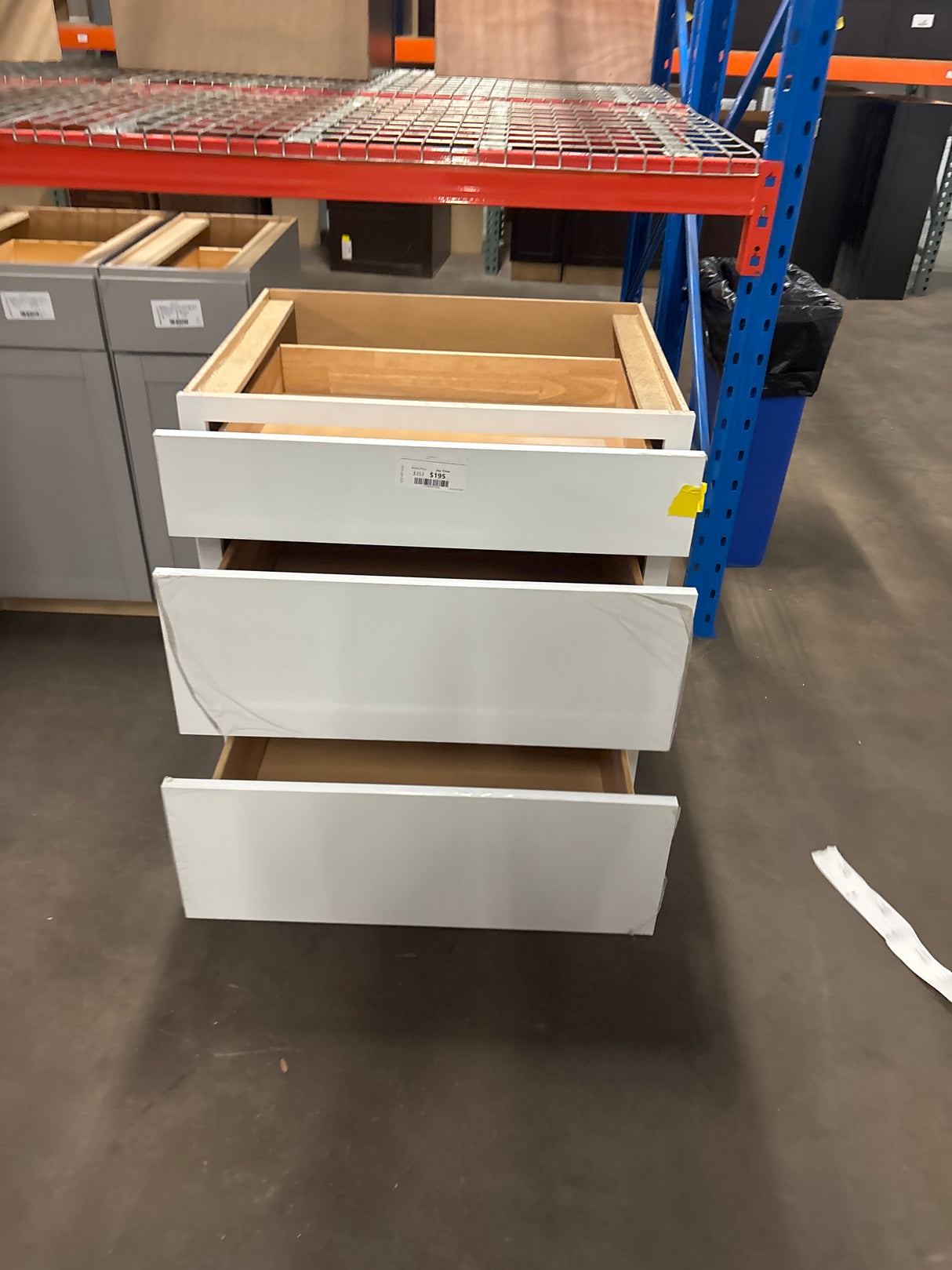 Courtland 30 in. W x 24 in. D x 34.5 in. H Assembled Shaker Drawer Base Kitchen Cabinet in Polar White