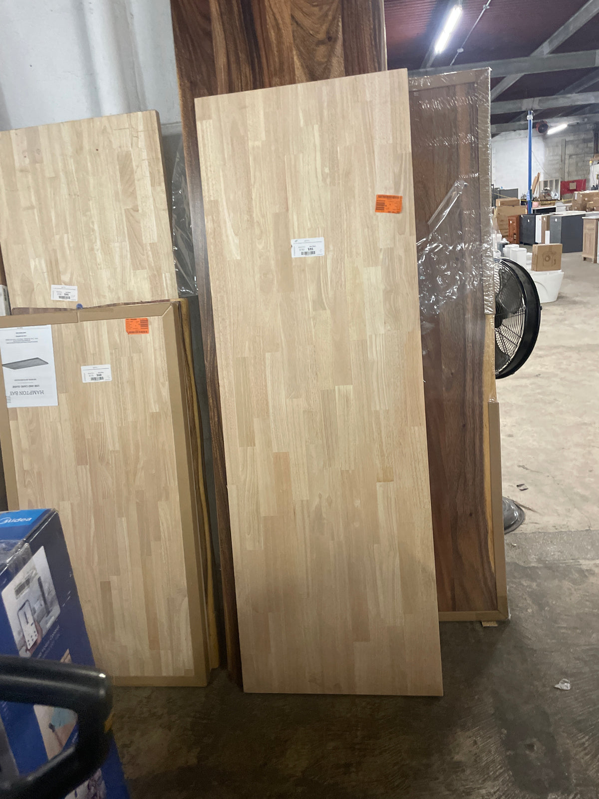 6 ft. L x 25 in. D Unfinished Hevea Solid Wood Butcher Block Countertop With Square Edge