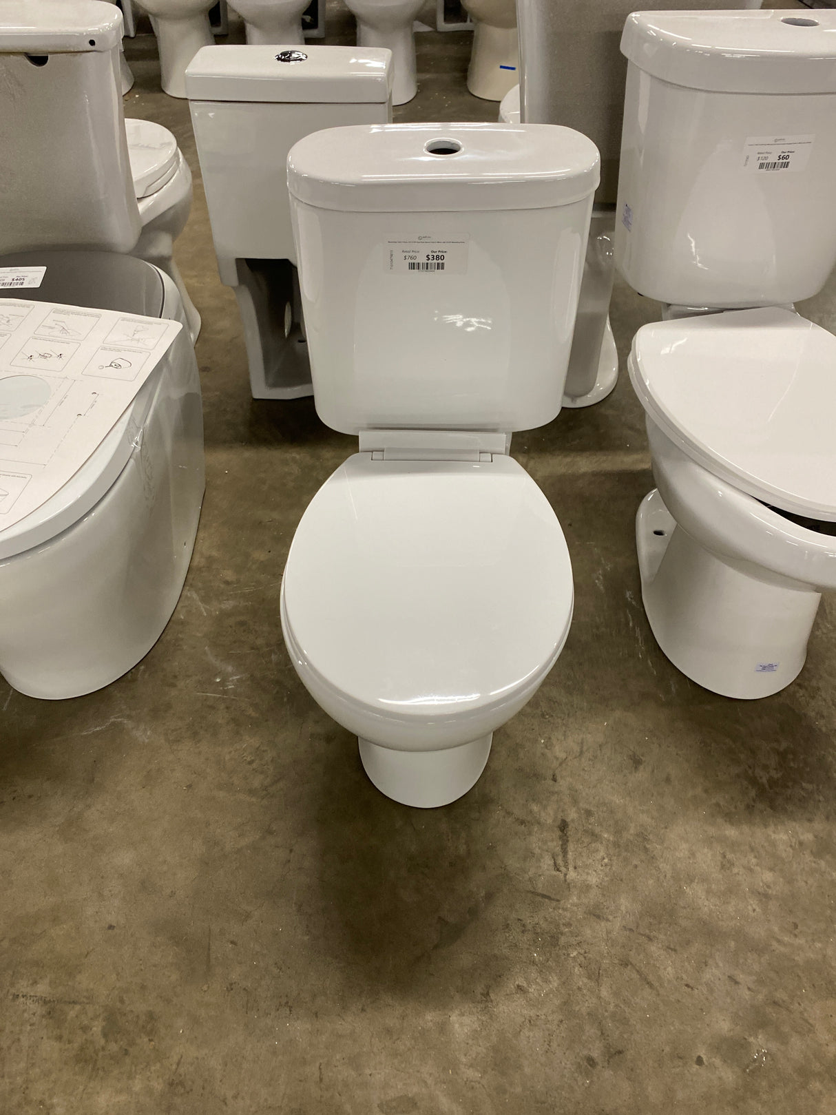 Macerating Toilet 2-Piece 1.0/1.6 GPF Dual Flush Round Toilet in White, with 0.8 HP Macerating Pump