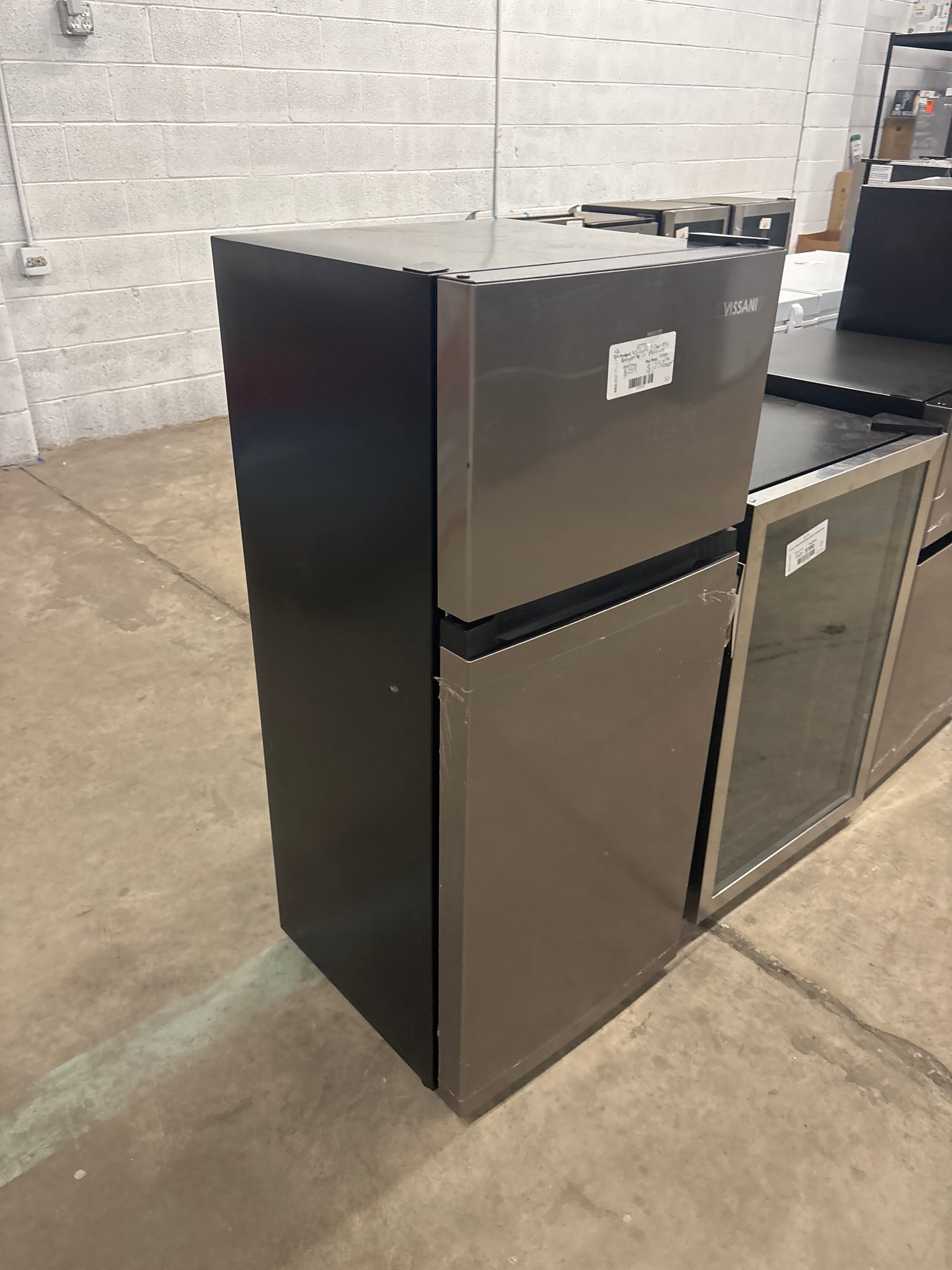 4.5 cu. ft. 2-Door Mini Refrigerator in Platinum Steel with Freezer