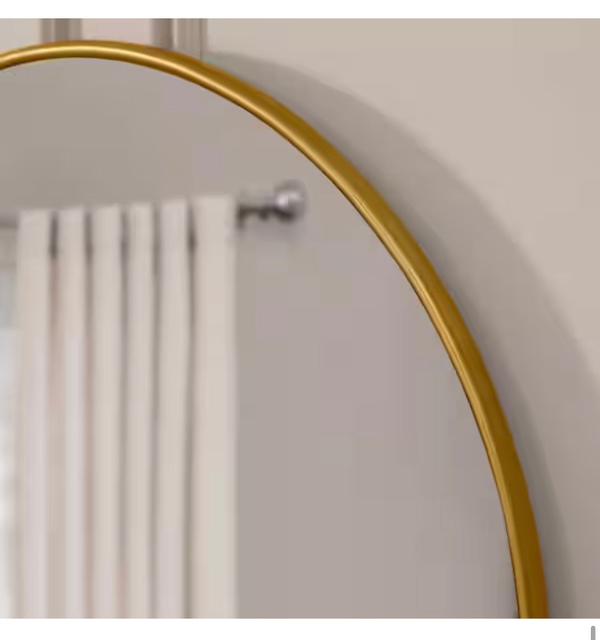 Large Arched Gold Classic Accent Mirror (39 in. H x 26 in. W)