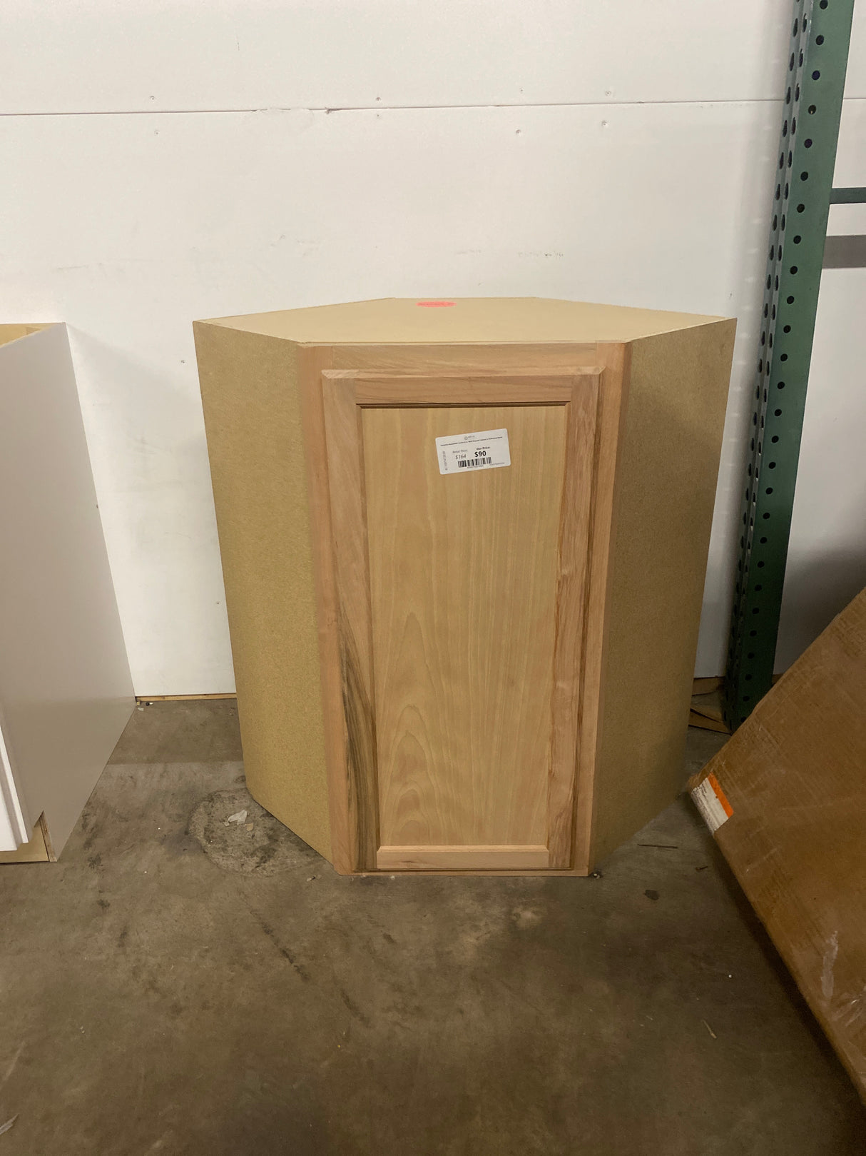 Hampton Assembled 24x36x12 in. Wall Diagonal Cabinet in Unfinished Beech