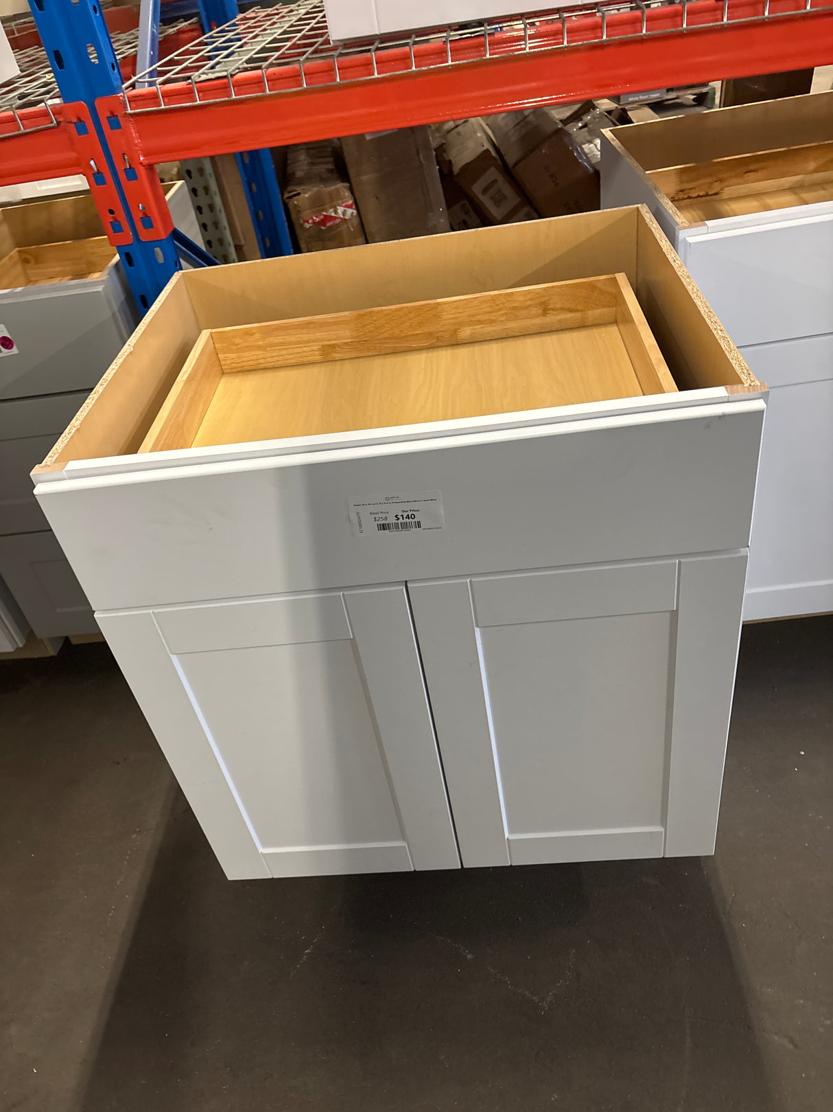 Shaker 30 in. W x 24 in. D x 34.5 in. H Assembled Base Cabinet in Satin White