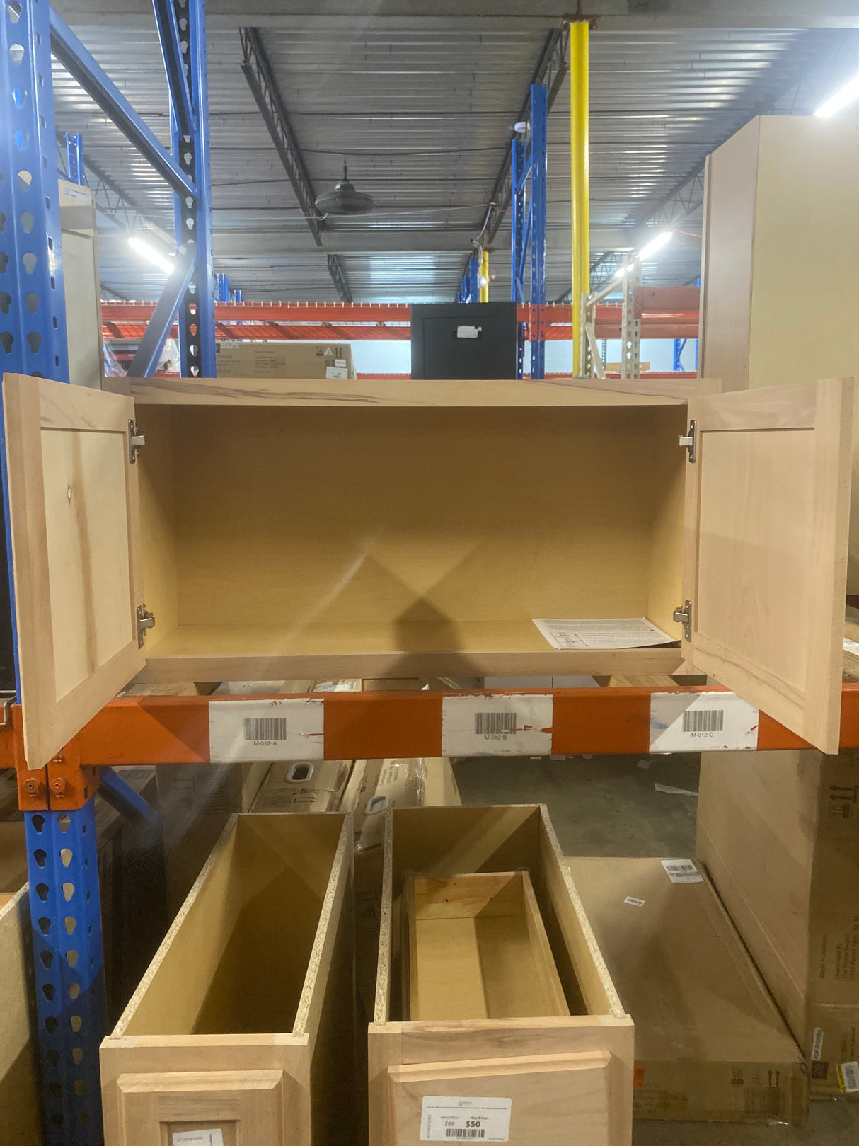 36 in. W x 12 in. D x 18 in. H Assembled Wall Bridge Kitchen Cabinet in Unfinished with Recessed Panel