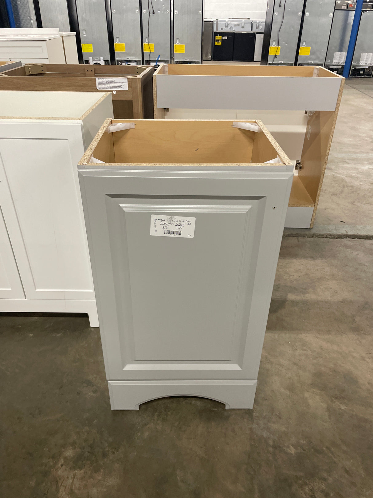 19 in. Single Sink Pearl Gray Bath Vanity without Top (Assembled)