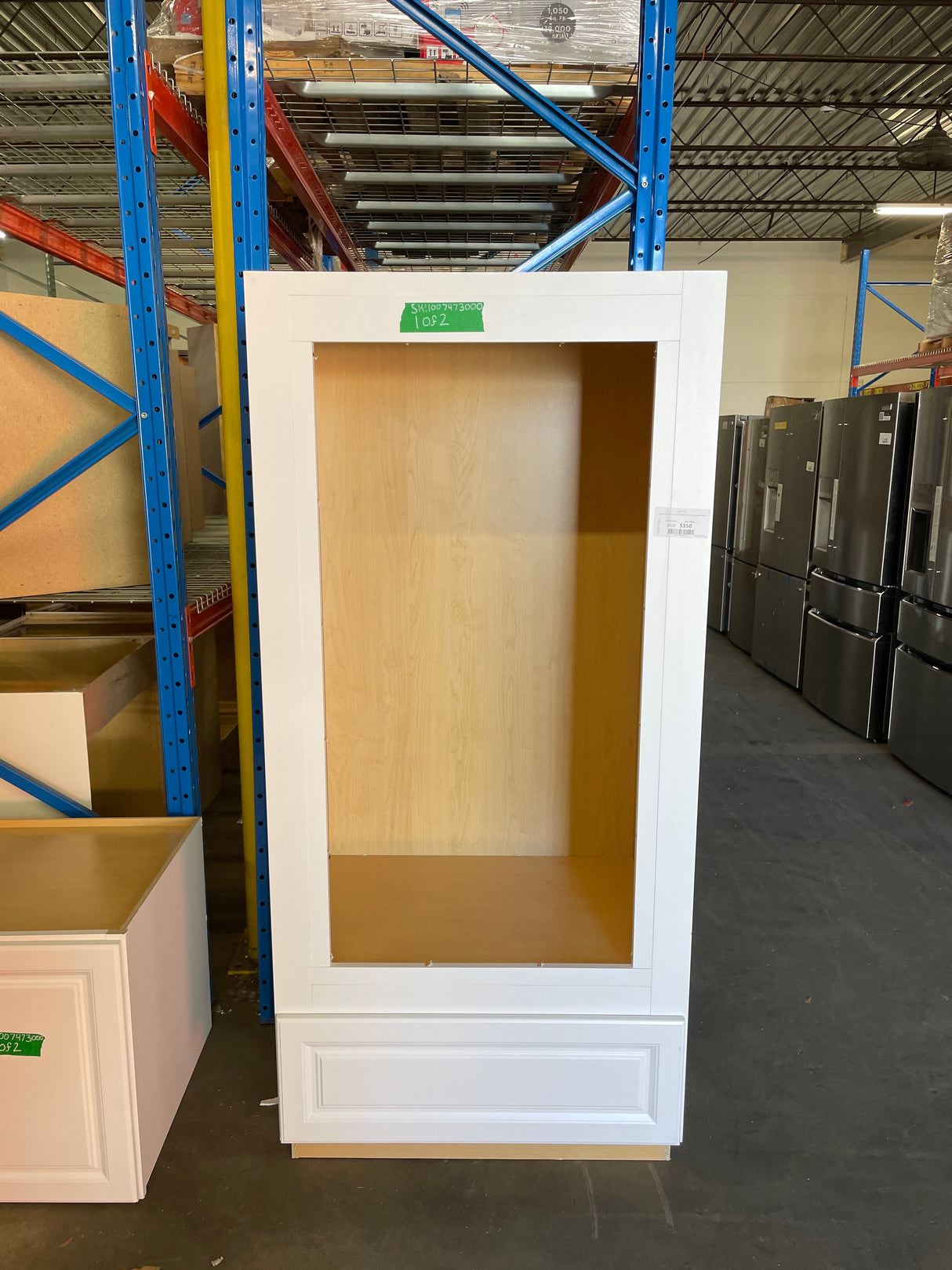 Hampton 33 in. W x 24 in. D x 96 in. H Assembled Double Oven Cabinet in Satin White