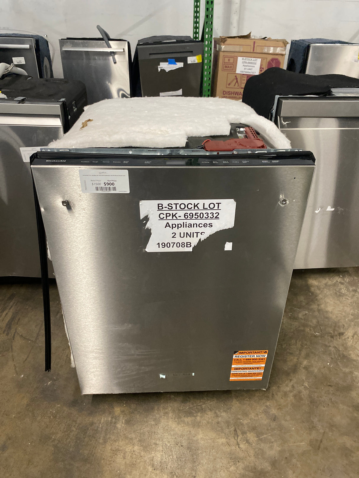 KitchenAid 24 in. 360 Max Jets Third Rack Dishwasher with 90-Minute Normal Cycle