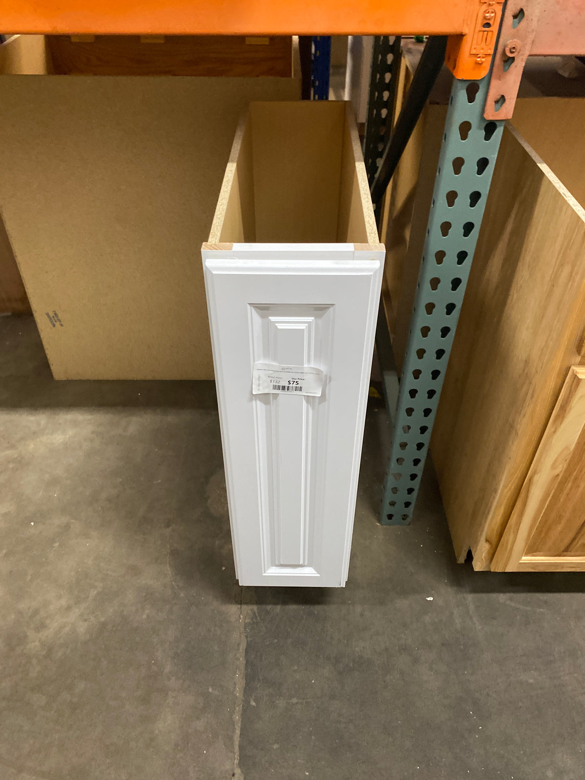 Hampton Satin White Raised Panel Stock Assembled Base Kitchen Cabinet (9 in. x 34.5 in. x 24 in.)