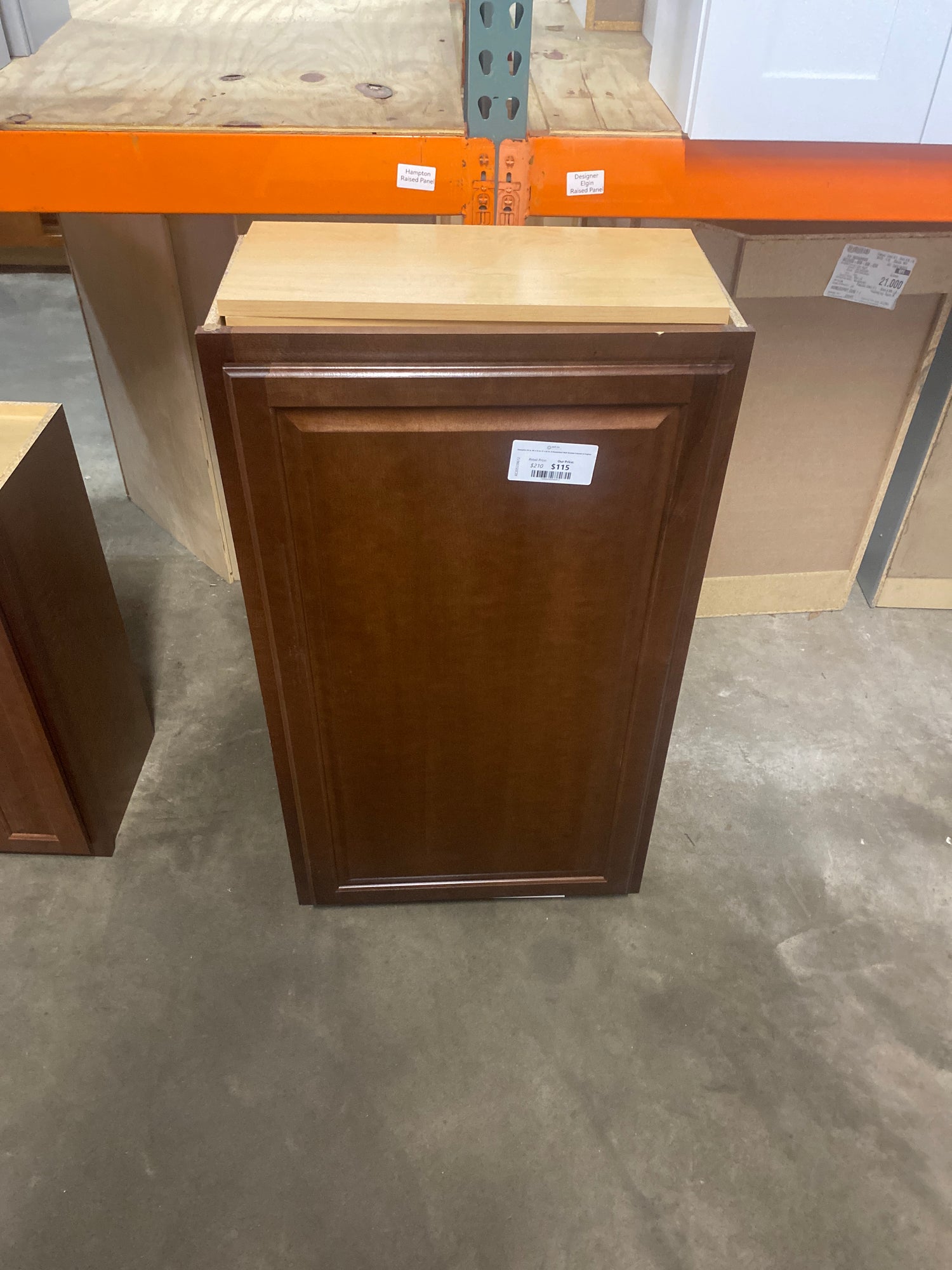Hampton 24 in. W x 12 in. D x 42 in. H Assembled Wall Kitchen Cabinet in Cognac
