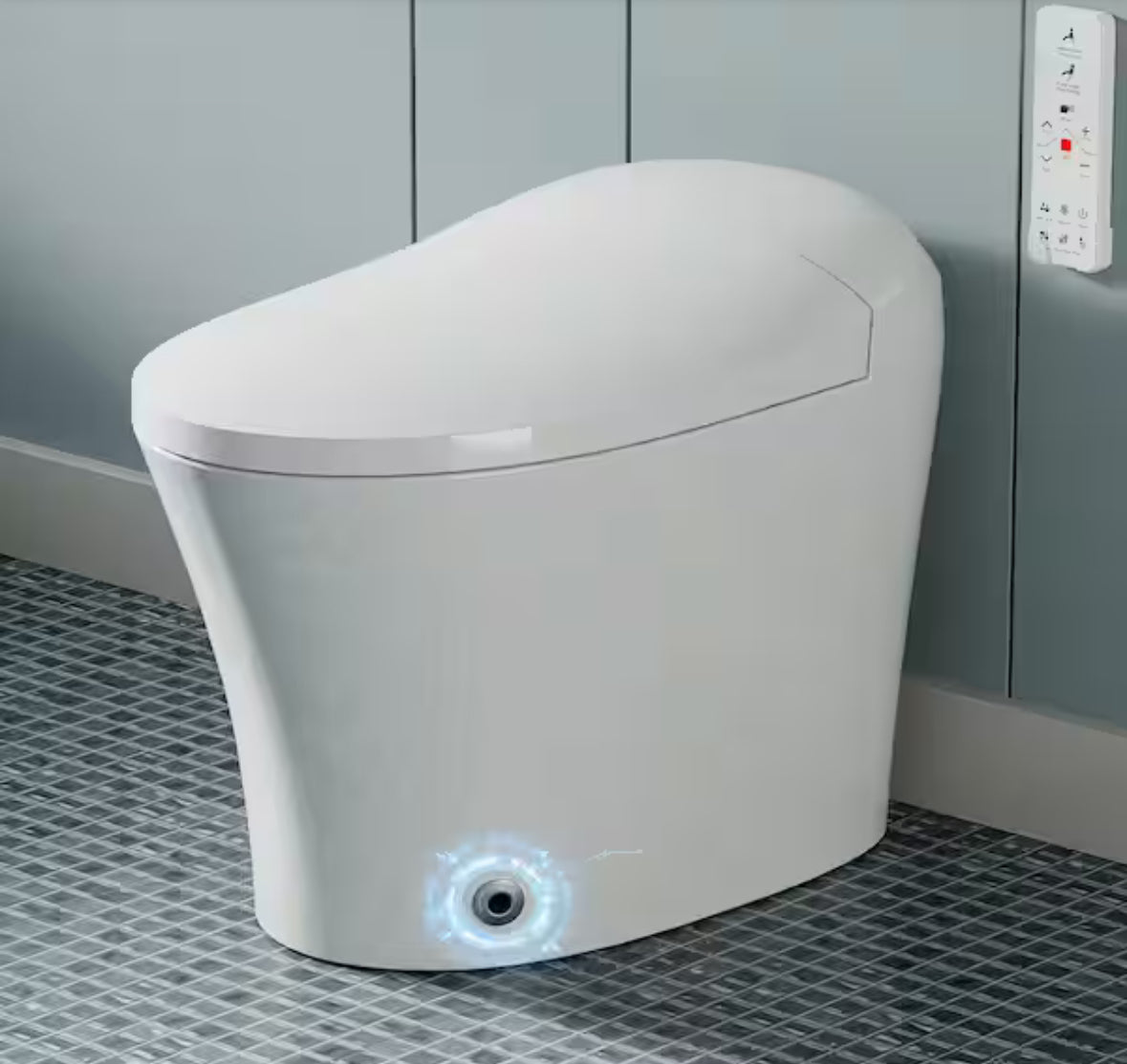 1/1.27 GPF Tankless Elongated Smart Toilet Bidet in White with Dual Flush System, Auto Flush, Heated Seat and Remote