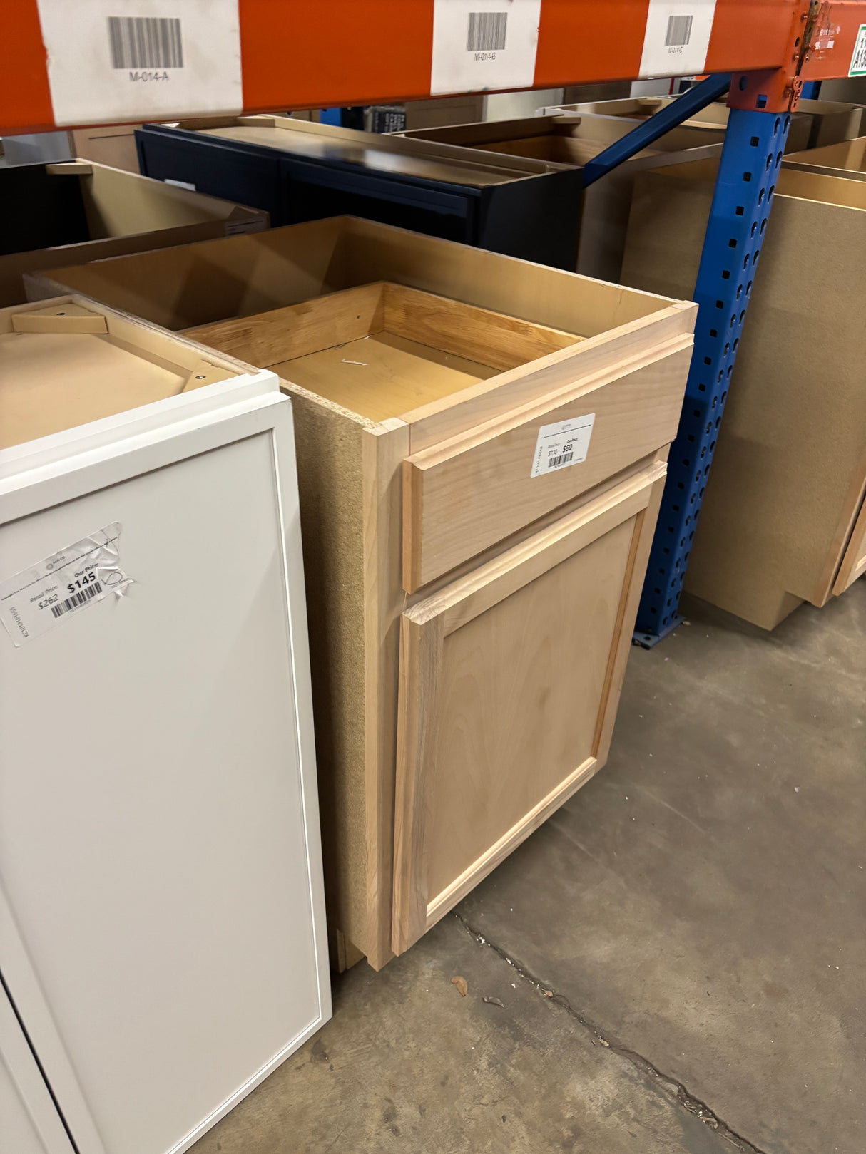 21 in. W x 24 in. D x 34.5 in. H Assembled Base Kitchen Cabinet in Unfinished with Recessed Panel