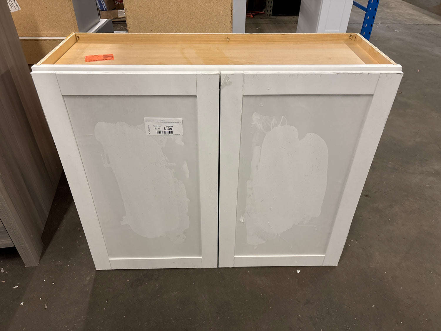 Westfield Feather White Shaker Stock Assembled Wall Kitchen Cabinet (36 in. W x 12 in. D x 30 in. H)