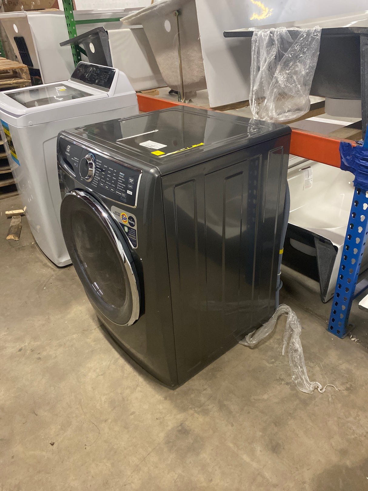 4.5 cu. ft. Stackable Front Load washer in Titanium with SmartBoost, Optic Whites, and Pure Rinse