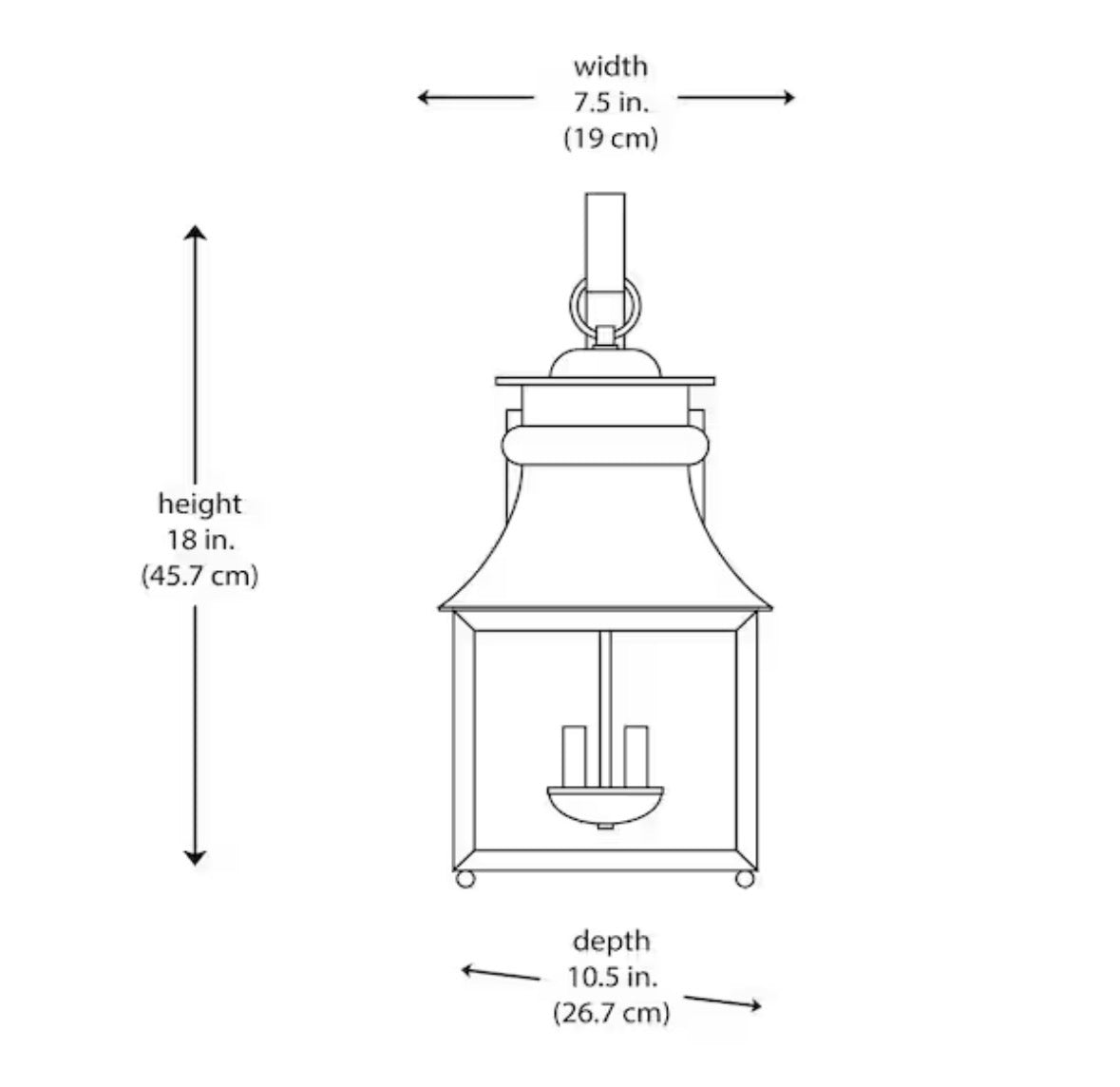 Rainbrook 18 in. 2-Light Matte Black Outdoor Wall Light Fixture Sconce with Seeded Glass
