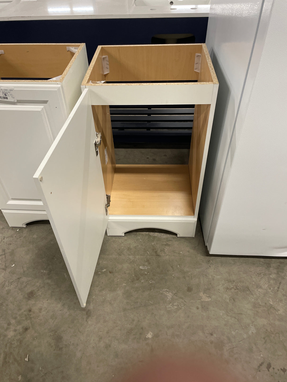 19 in. W x 18 in. D x 34 in. H Single Sink Freestanding Bath Vanity in White without Top