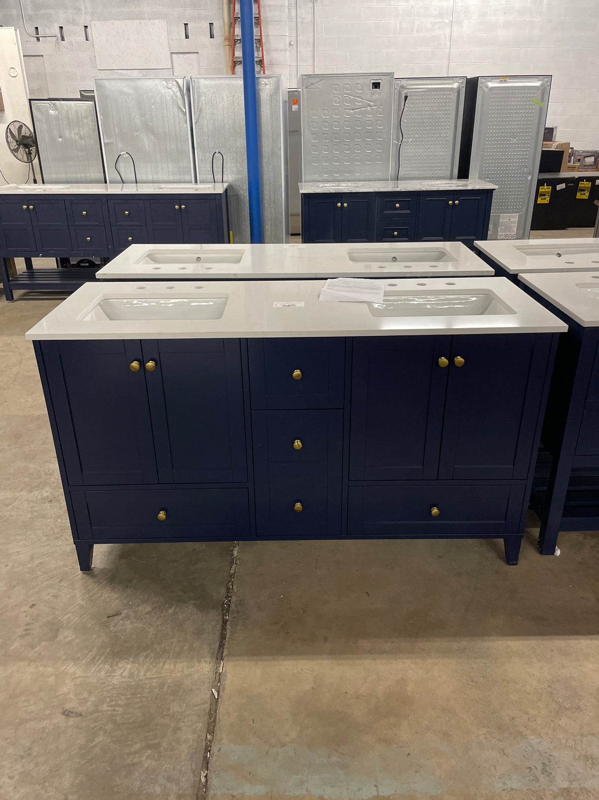 Liberty & Luxe Vanity 60"x22"x34" in Blue