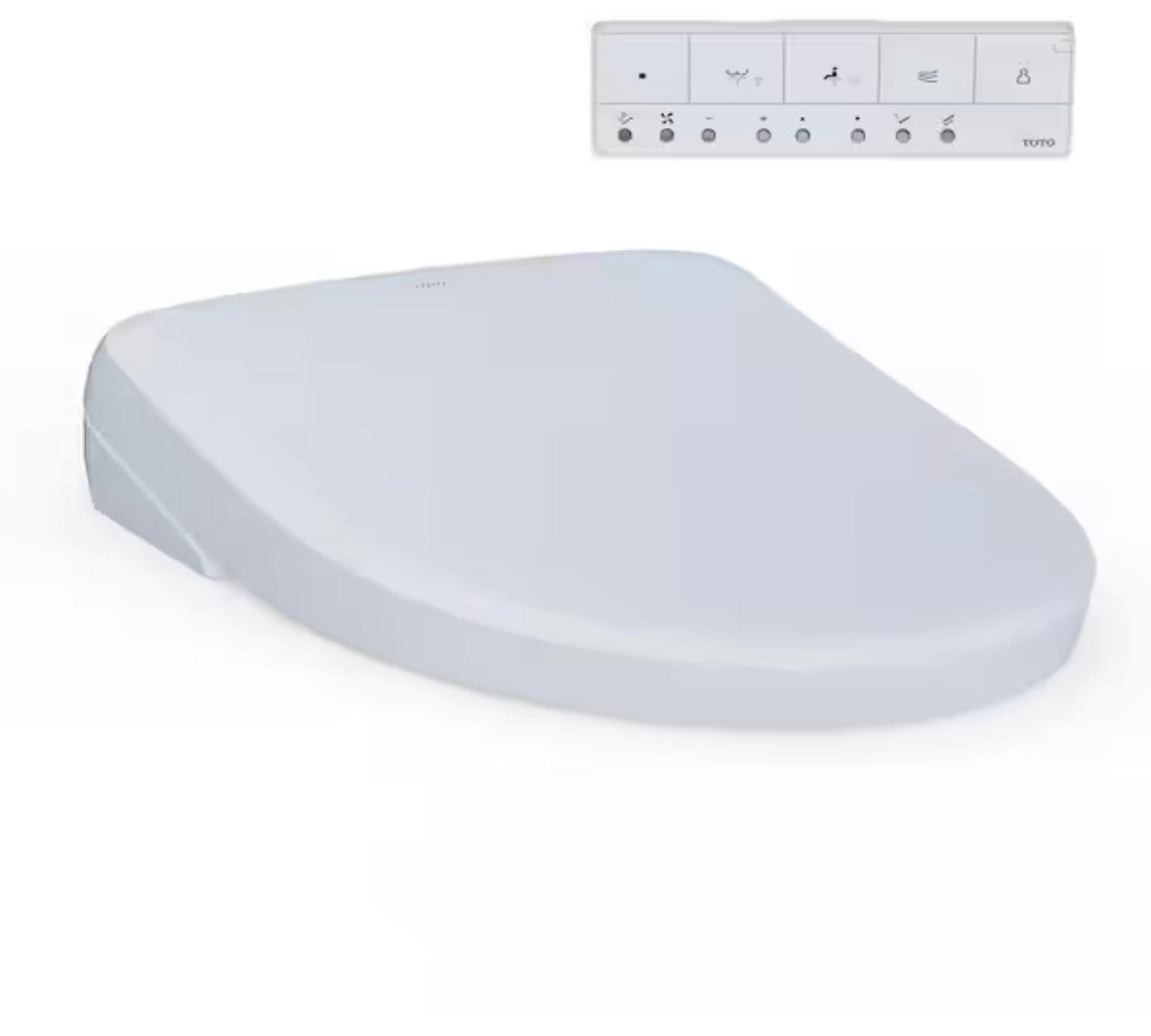 S7 WASHLET+ Elongated Electric Bidet Seat for T40 WASHLET+ Toilet with Contemporary Lid and EWater+ in Cotton White